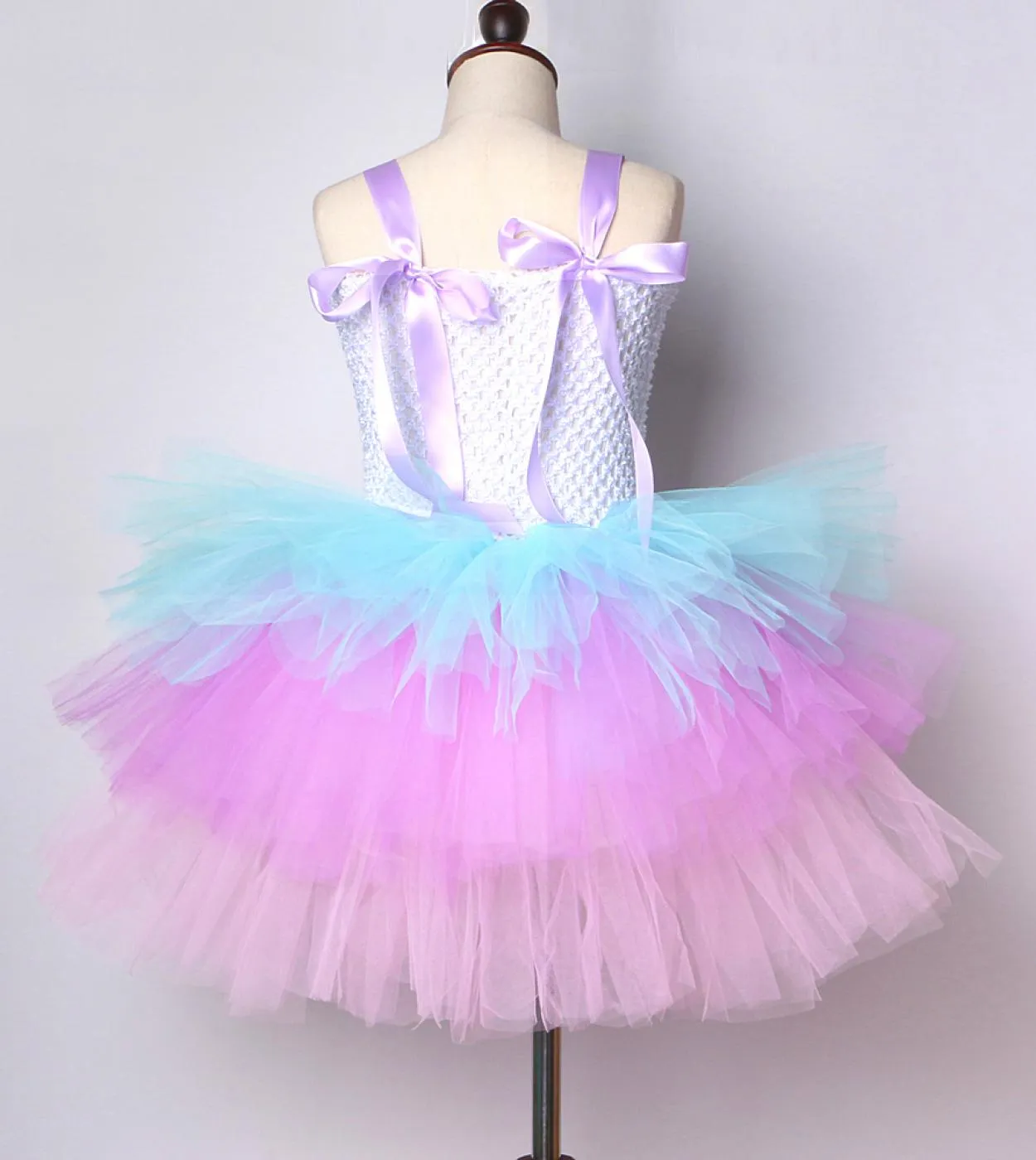 3 strati Lol Surprise Princess Dress For Girls Costume da unicorno di Halloween Abiti a strati per compleanno per bambini con fi