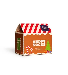 4 PACK GINGERBREAD HOUSE SOCKS GIFT SET