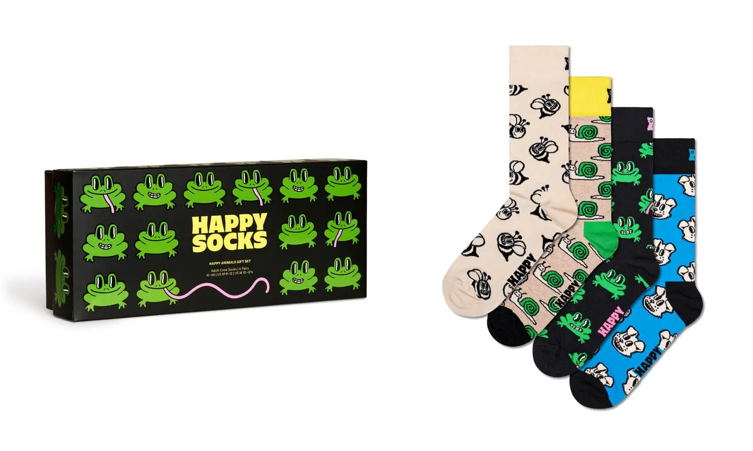 4 PACK HAPPY ANIMALS SOCKS GIFT SET