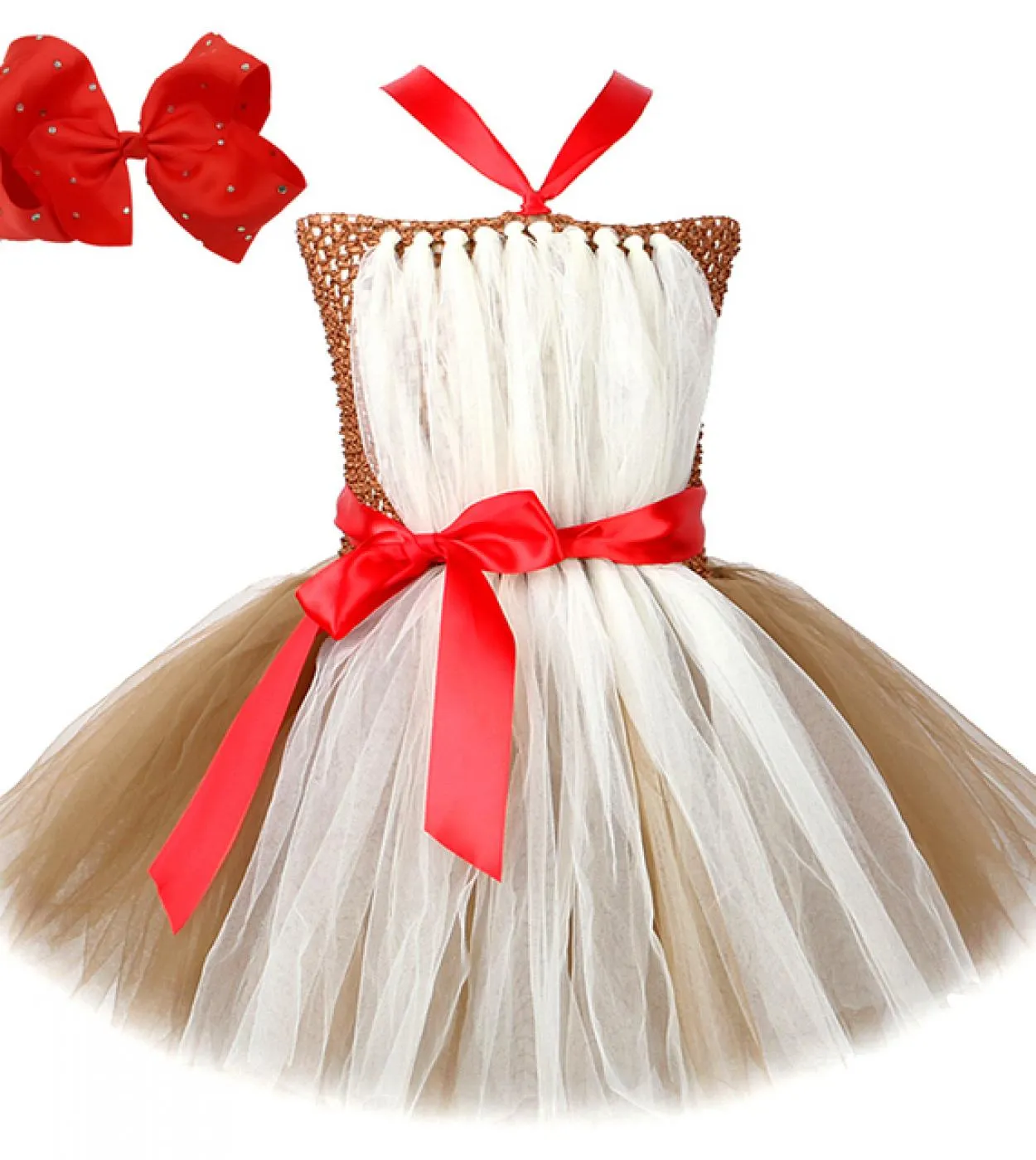 Abito Tutu di Natale per ragazze Cervo Cosutme per bambini Festa di compleanno Abiti da principessa Carnevale di Halloween Bambi