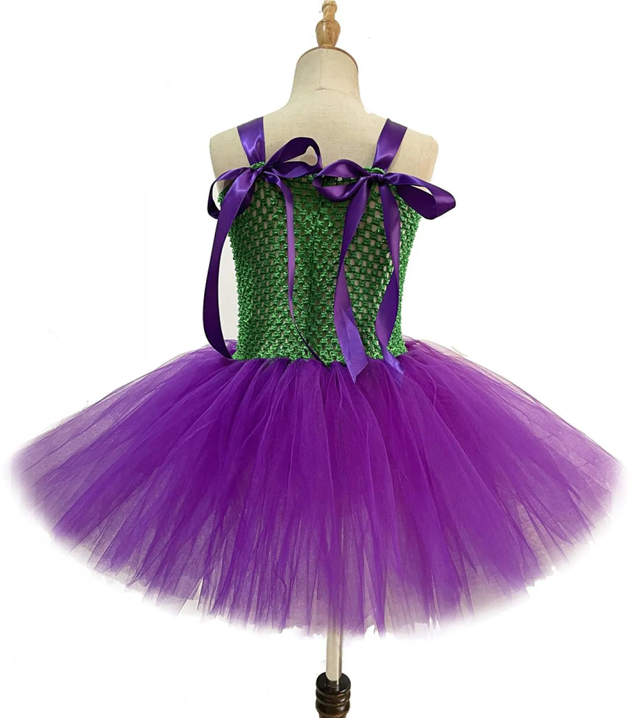 Abito tutu verde Hulk per neonate Costume cosplay di Halloween per bambini Abiti da principessa supereroi Bambini Tulle Outfit