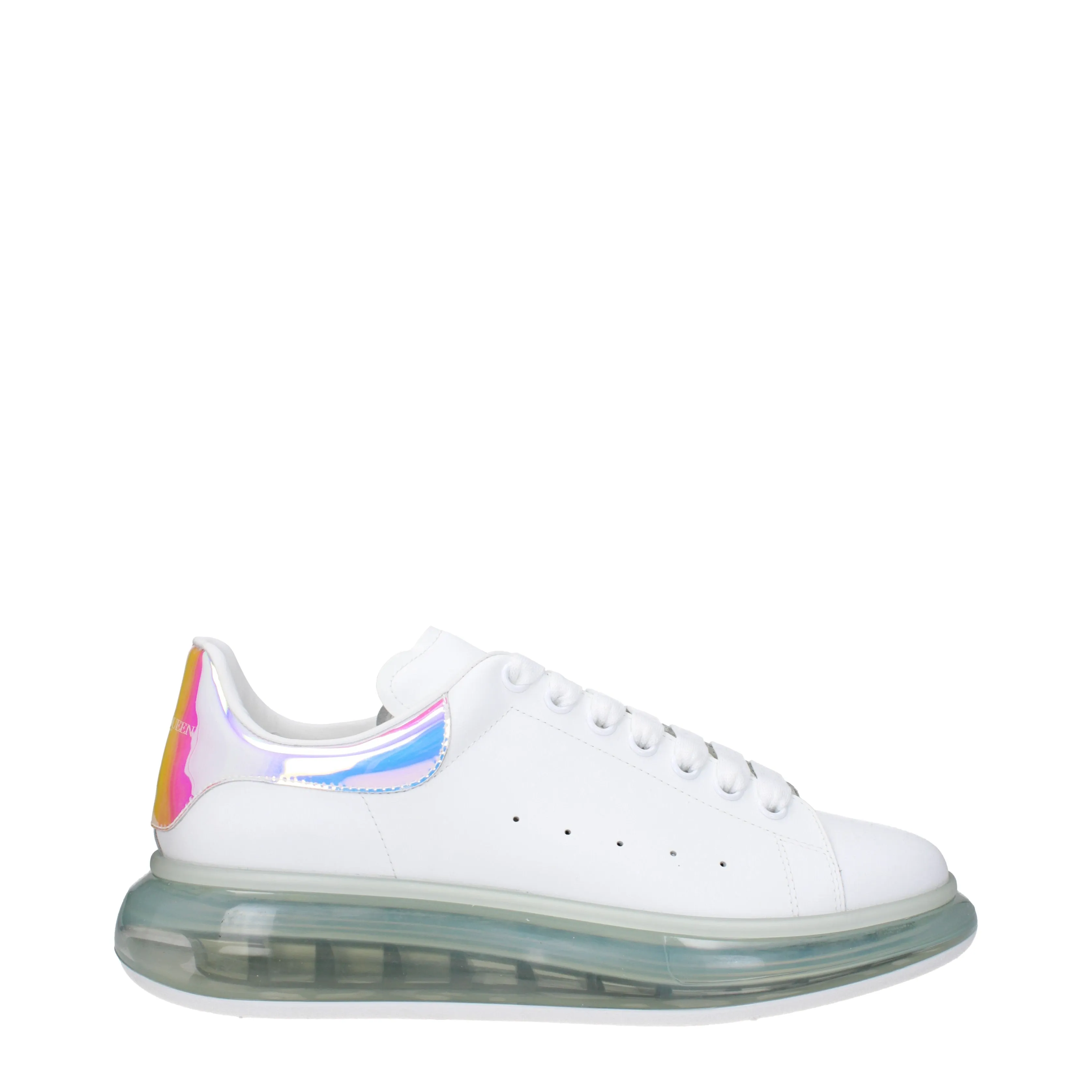 Alexander McQueen Sneakers Oversize Uomo Pelle Bianco