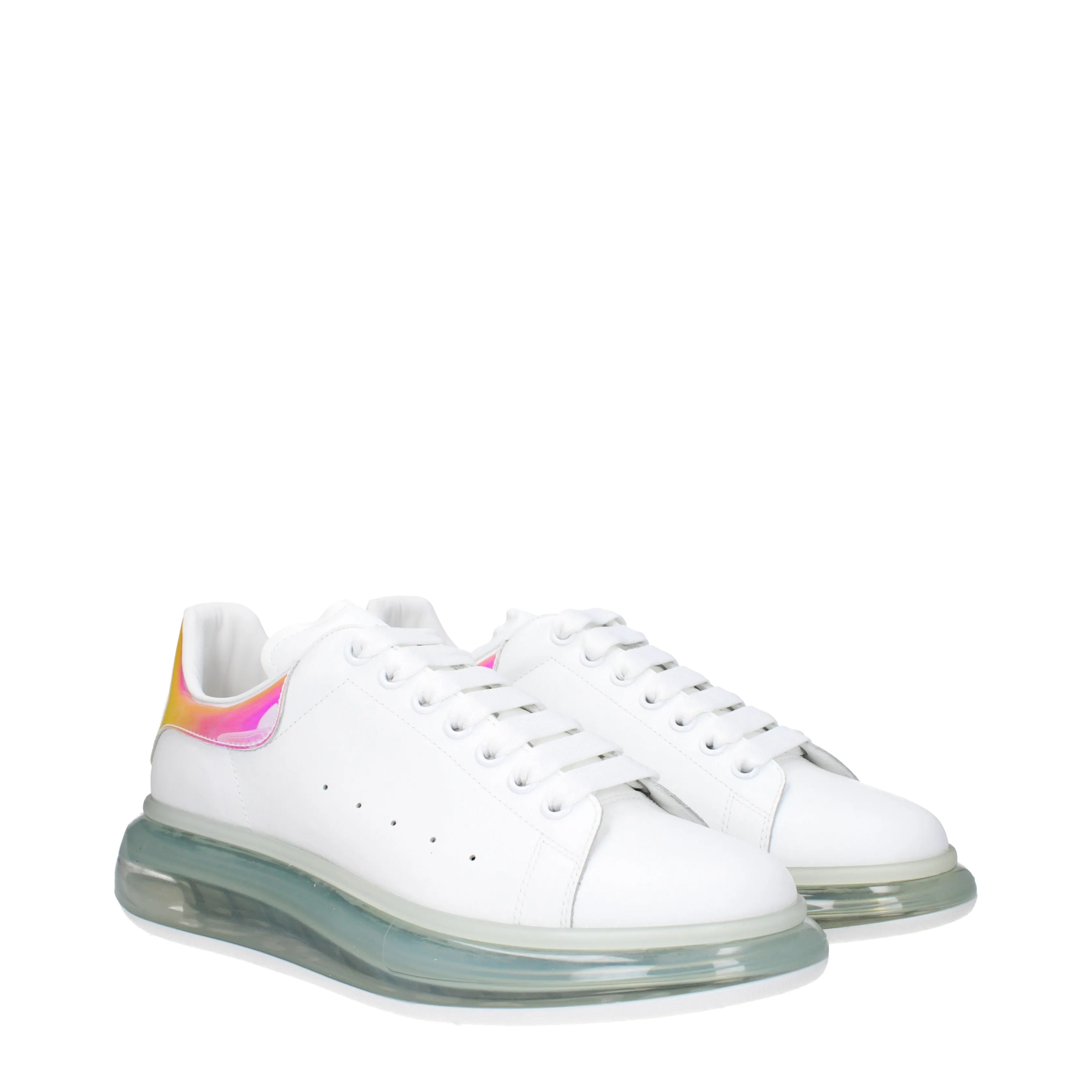 Alexander McQueen Sneakers Oversize Uomo Pelle Bianco