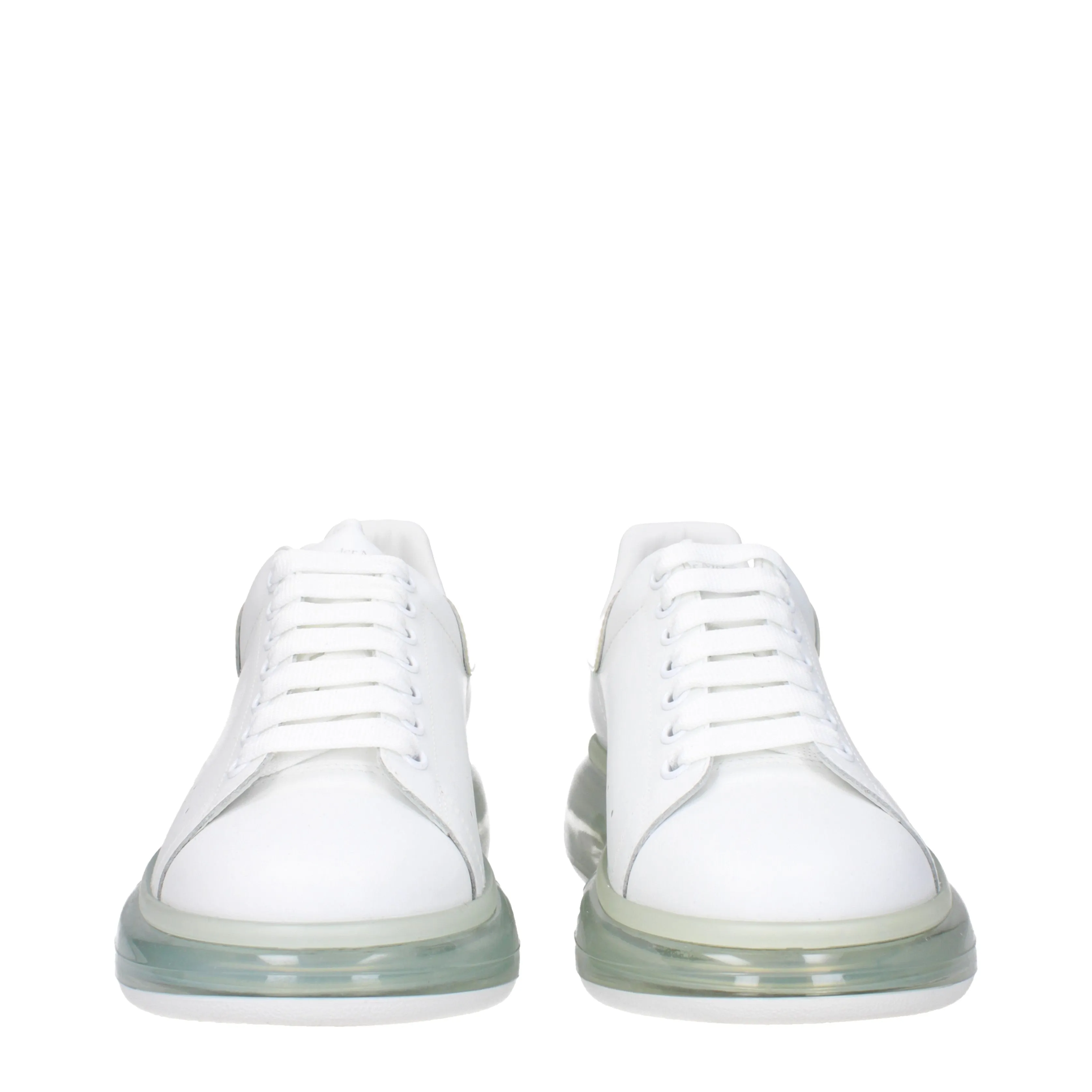 Alexander McQueen Sneakers Oversize Uomo Pelle Bianco