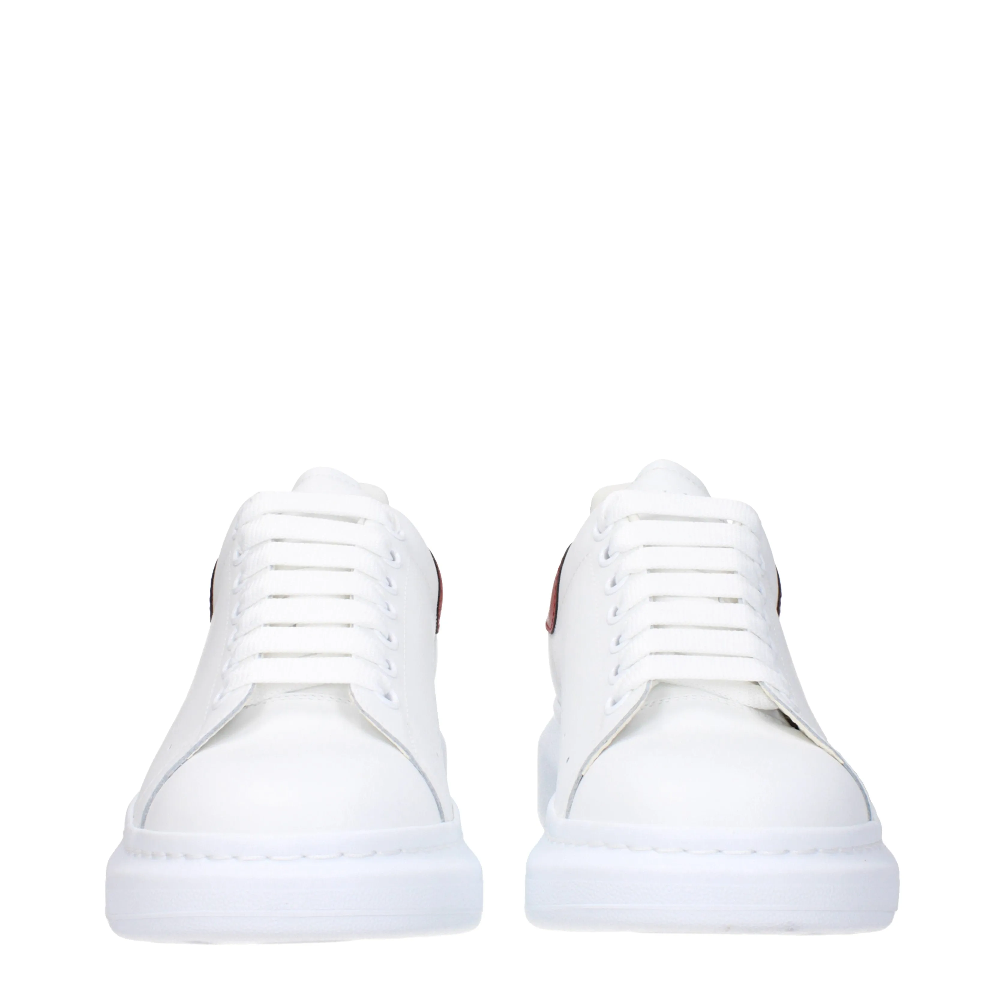 Alexander McQueen Sneakers Oversize Uomo Pelle Bianco/Argento