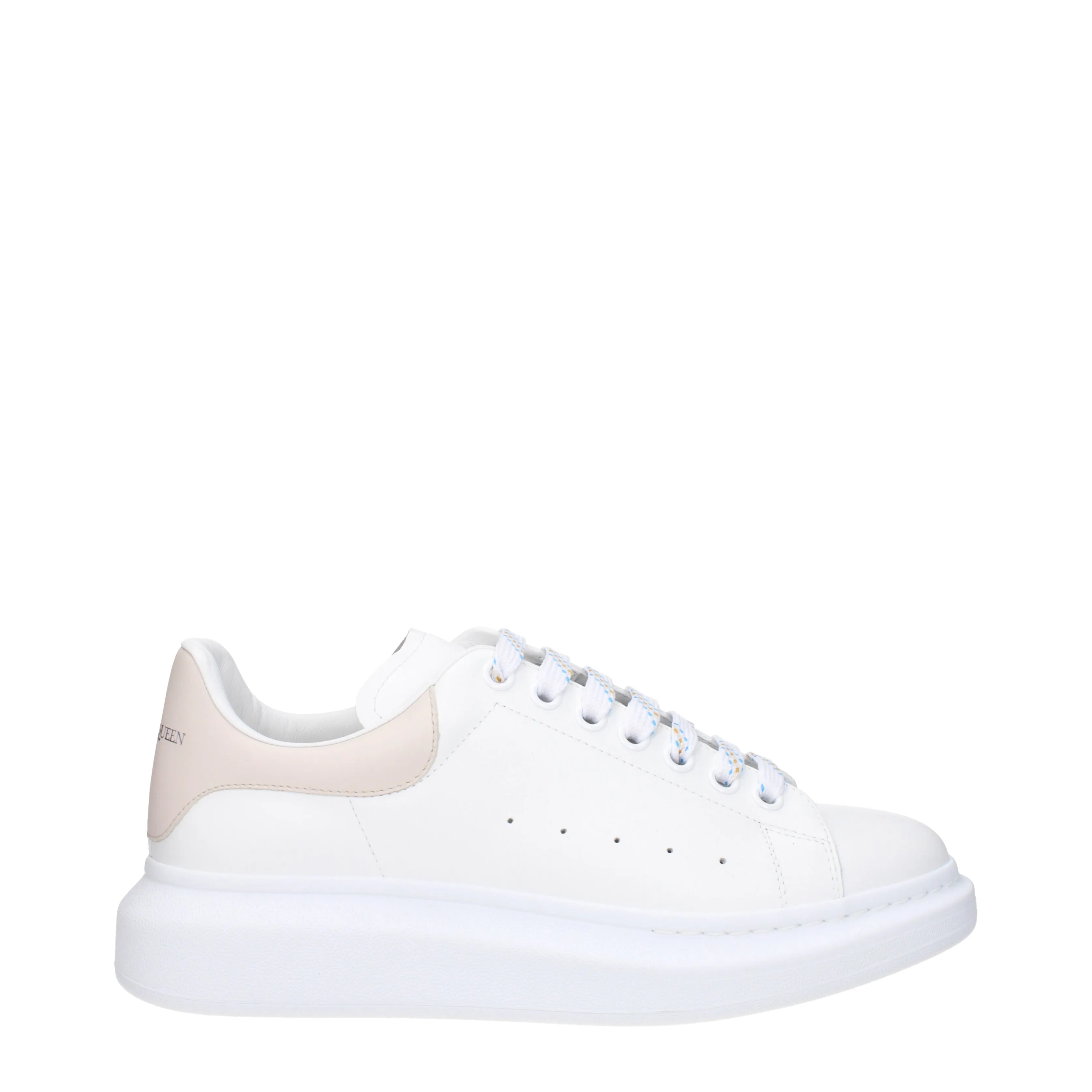 Alexander McQueen Sneakers Oversize Uomo Pelle Bianco/Beige Chiaro