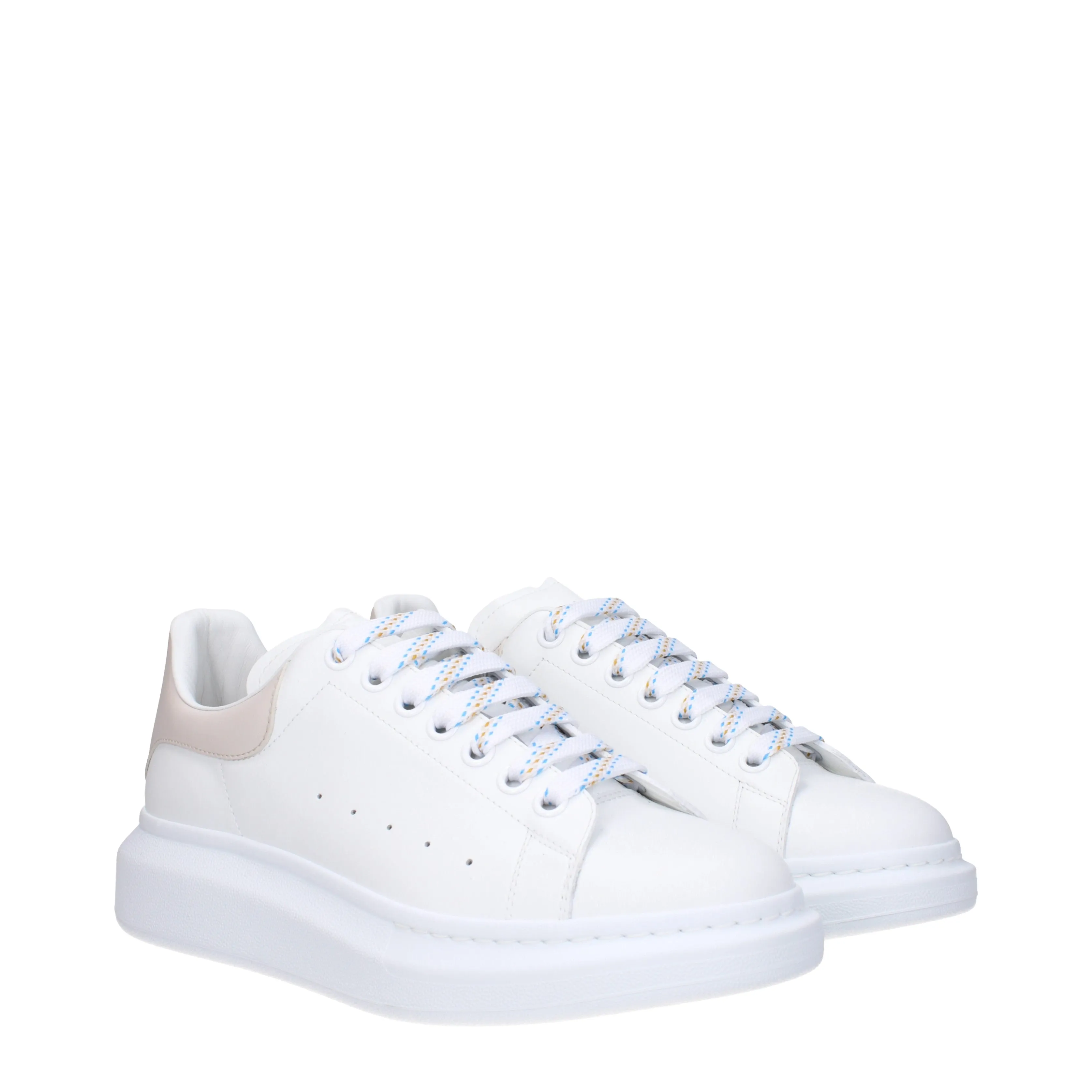 Alexander McQueen Sneakers Oversize Uomo Pelle Bianco/Beige Chiaro