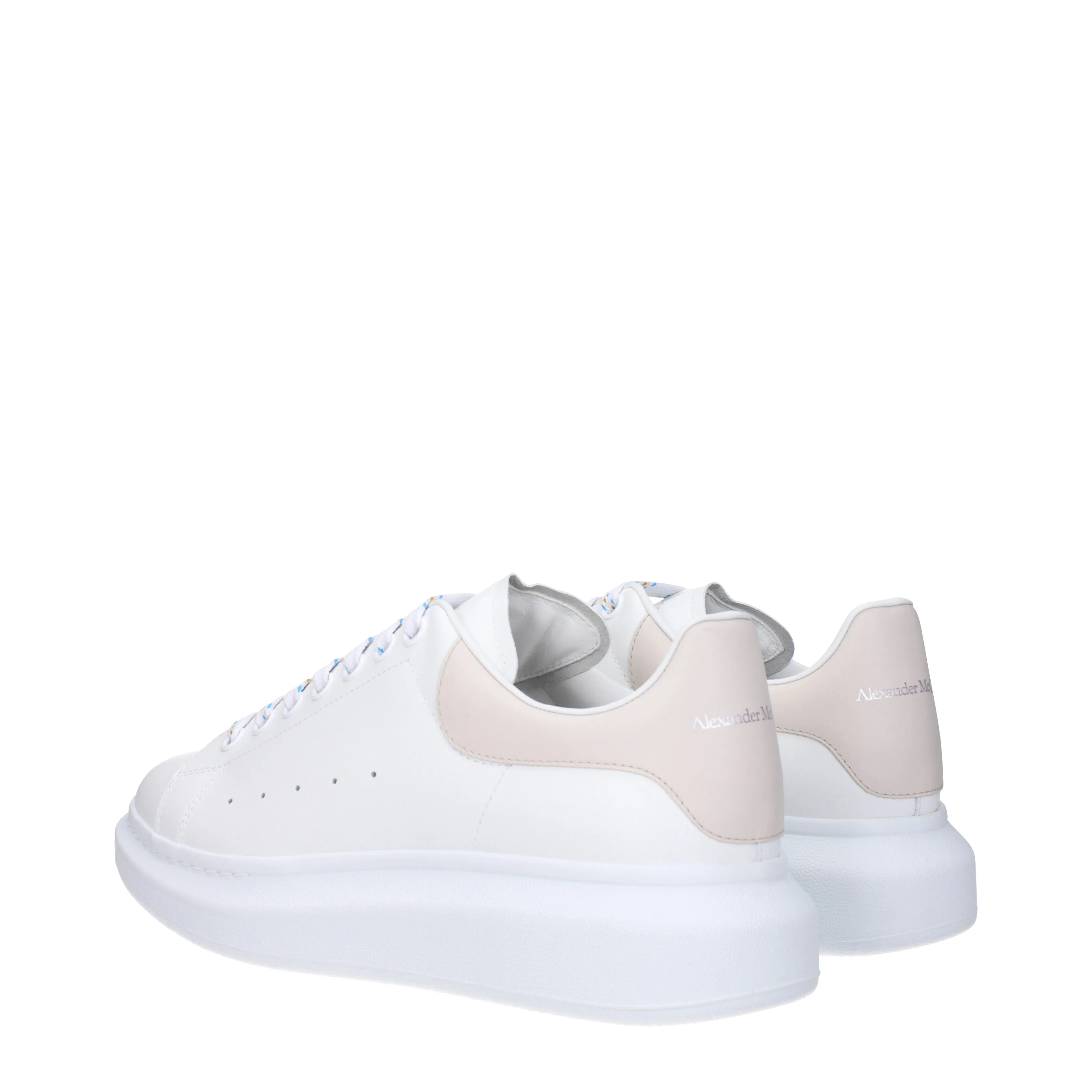 Alexander McQueen Sneakers Oversize Uomo Pelle Bianco/Beige Chiaro