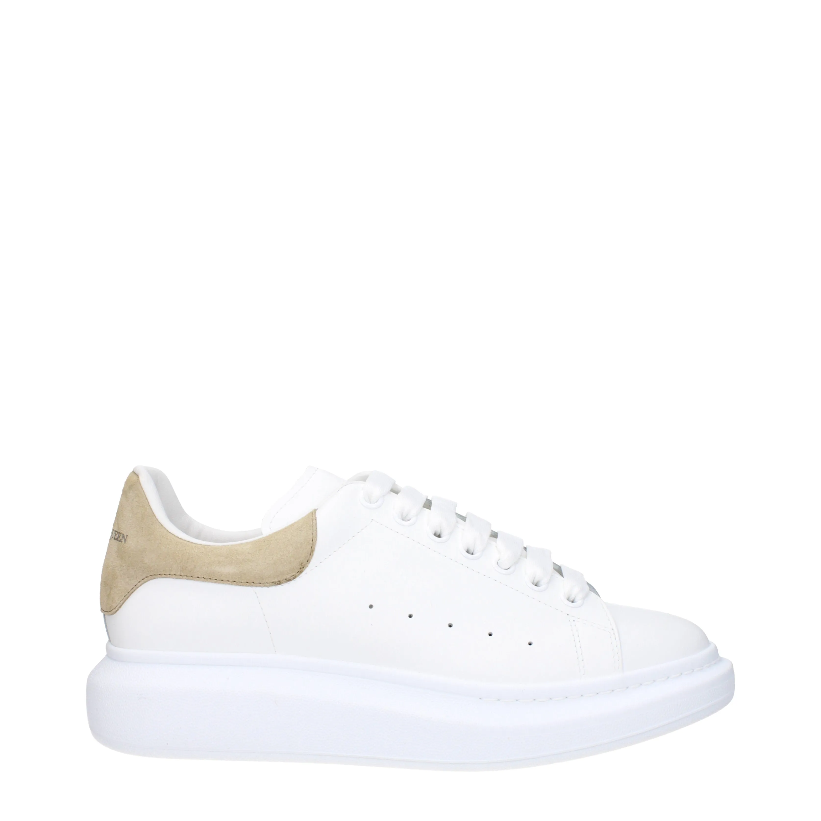 Alexander McQueen Sneakers Oversize Uomo Pelle Bianco/Beige