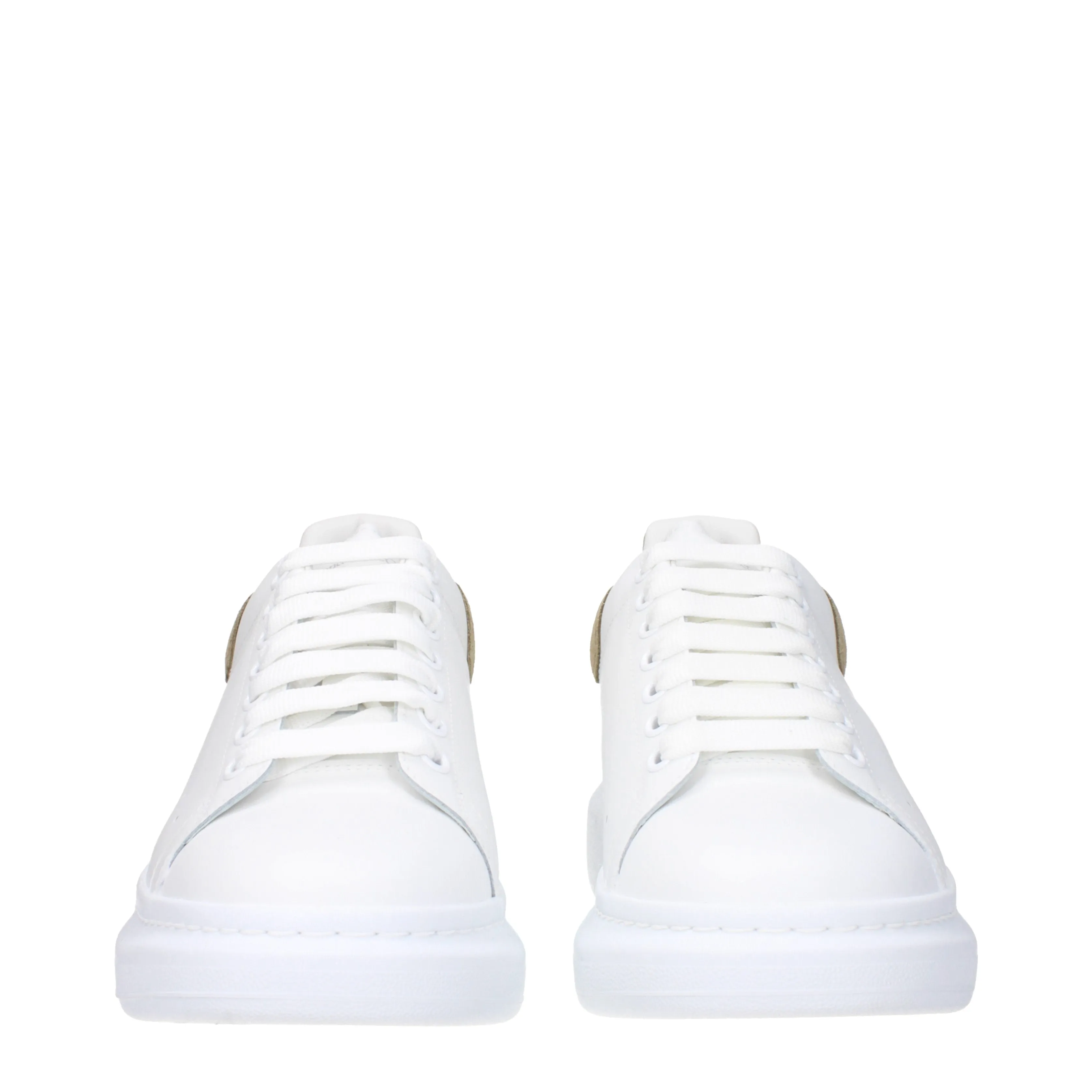 Alexander McQueen Sneakers Oversize Uomo Pelle Bianco/Beige