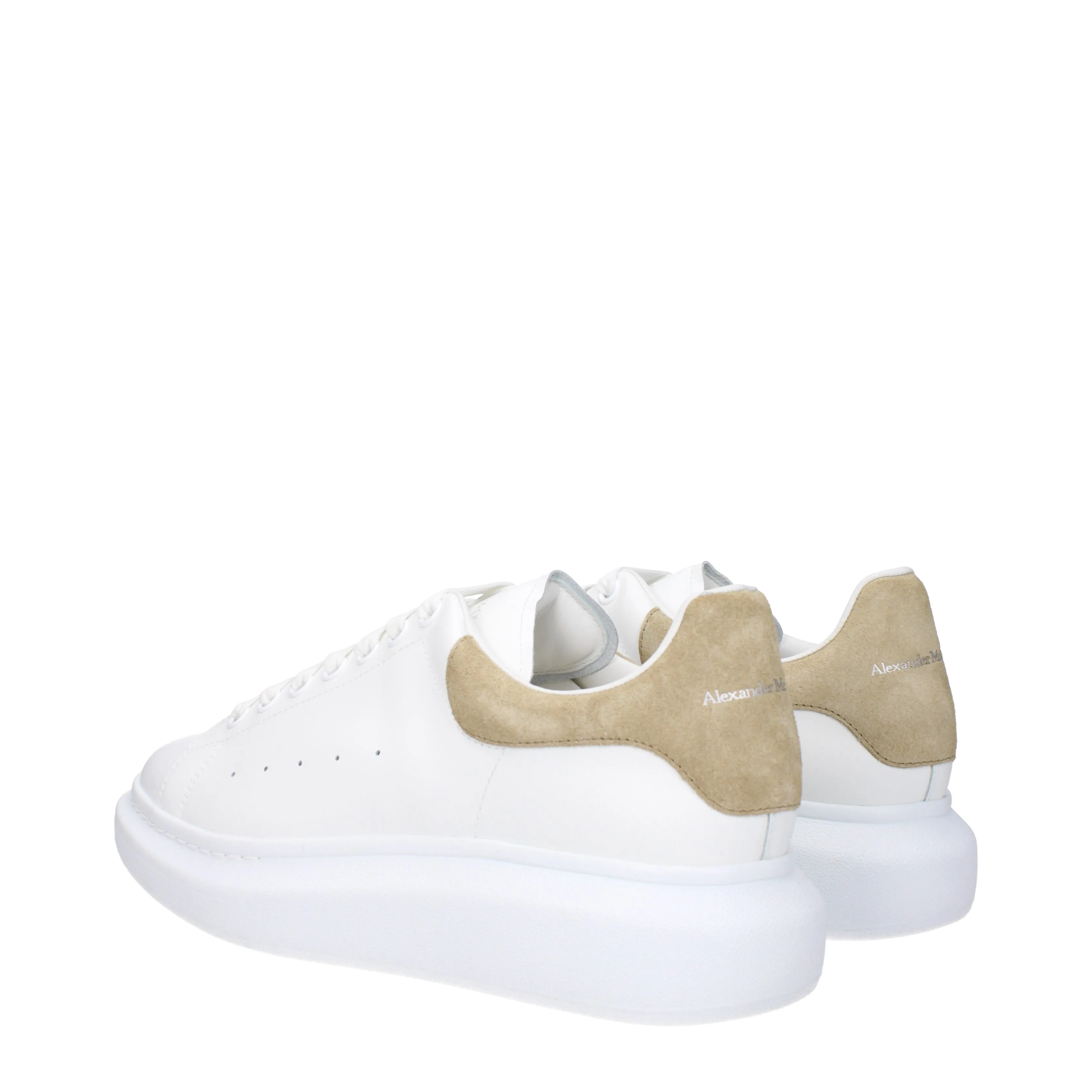 Alexander McQueen Sneakers Oversize Uomo Pelle Bianco/Beige