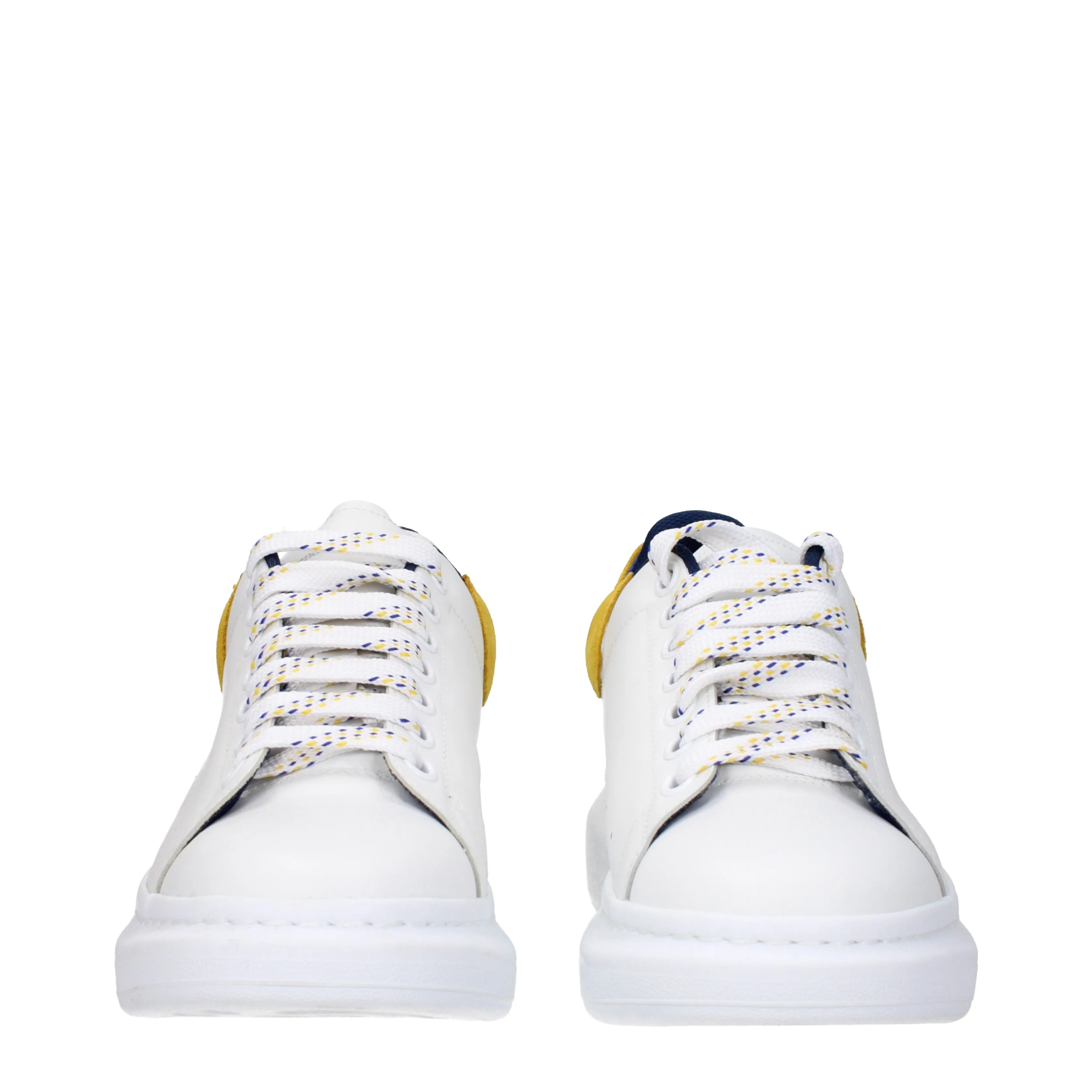 Alexander McQueen Sneakers Oversize Uomo Pelle Bianco/Giallo