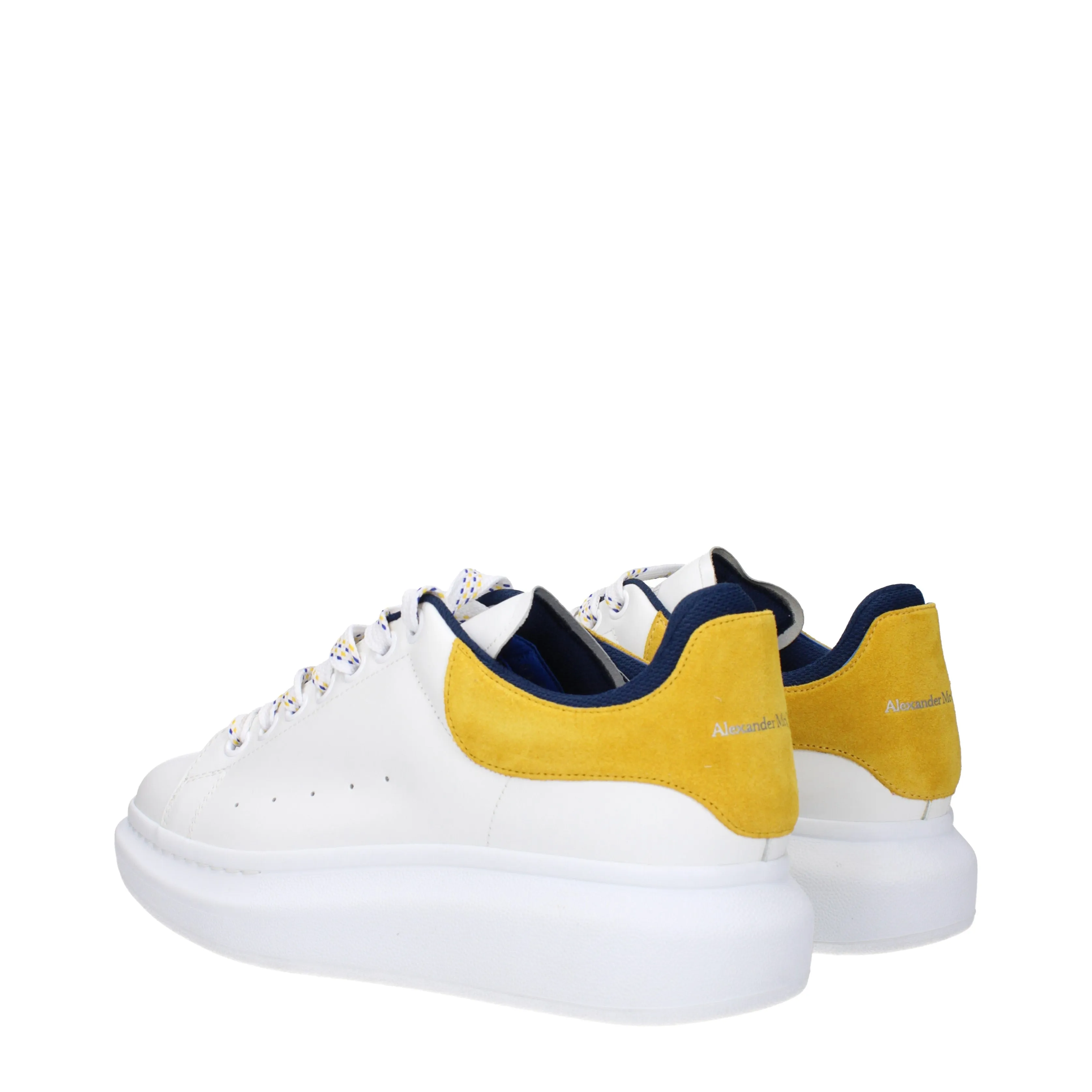 Alexander McQueen Sneakers Oversize Uomo Pelle Bianco/Giallo