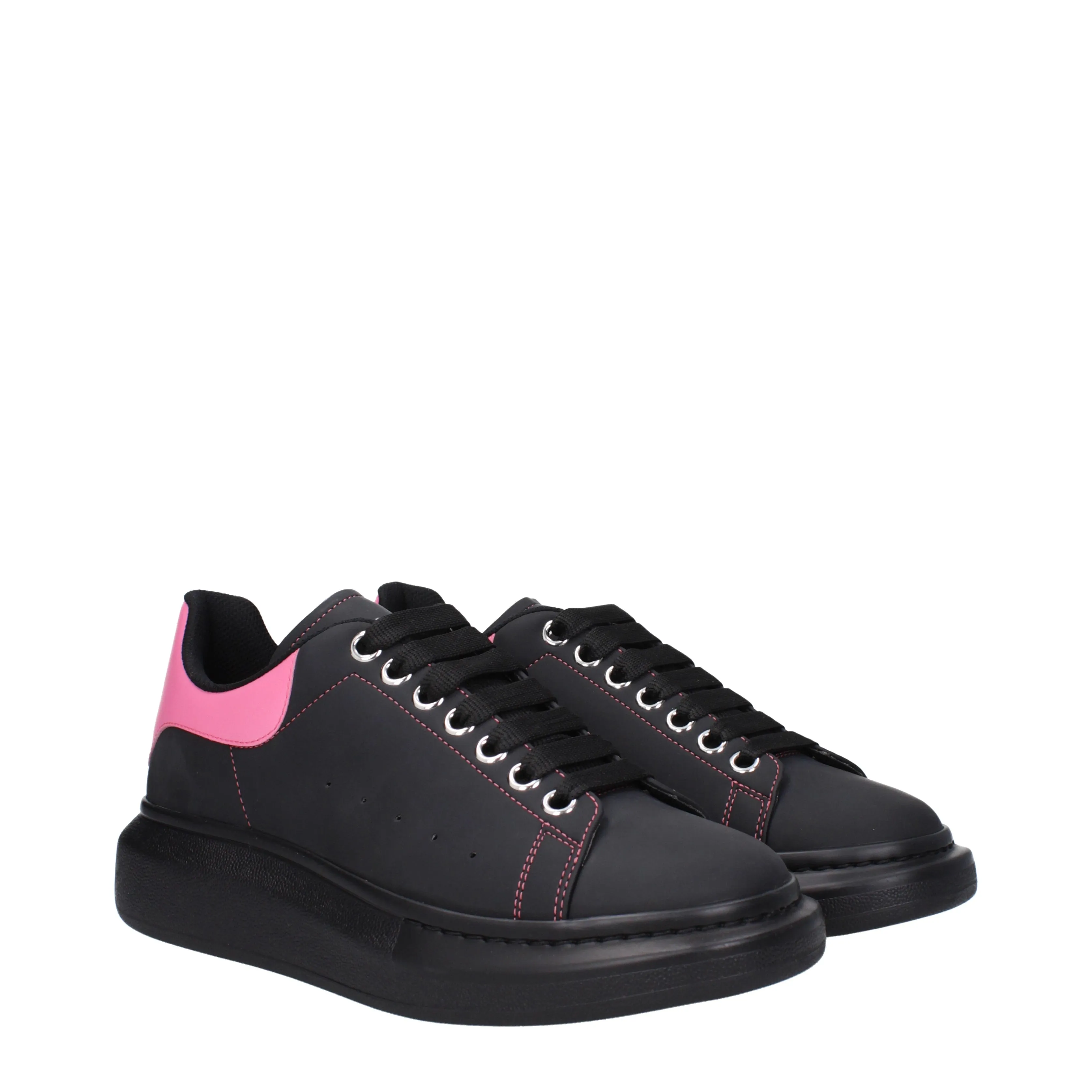 Alexander McQueen Sneakers Oversize Uomo Pelle Gommata Nero