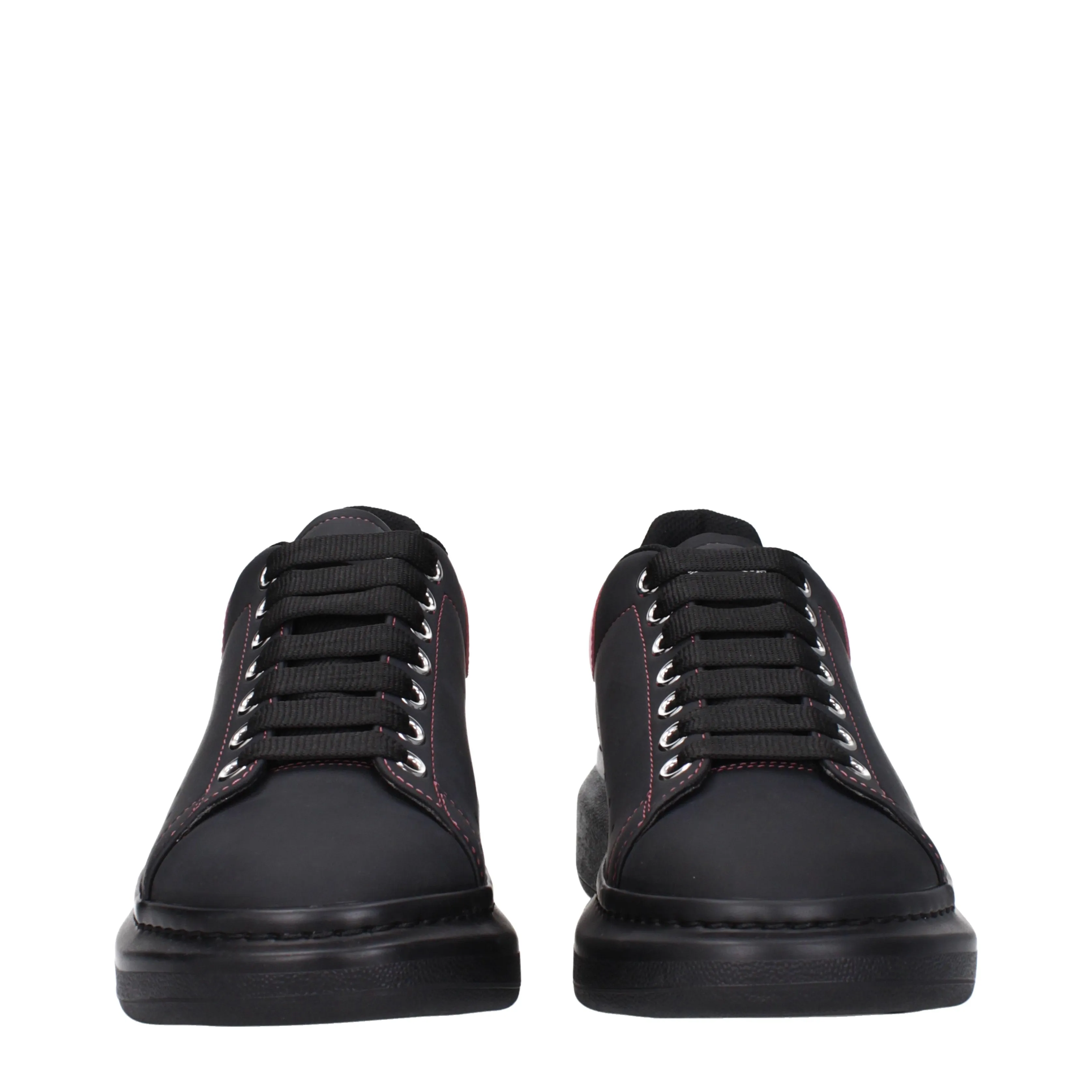 Alexander McQueen Sneakers Oversize Uomo Pelle Gommata Nero