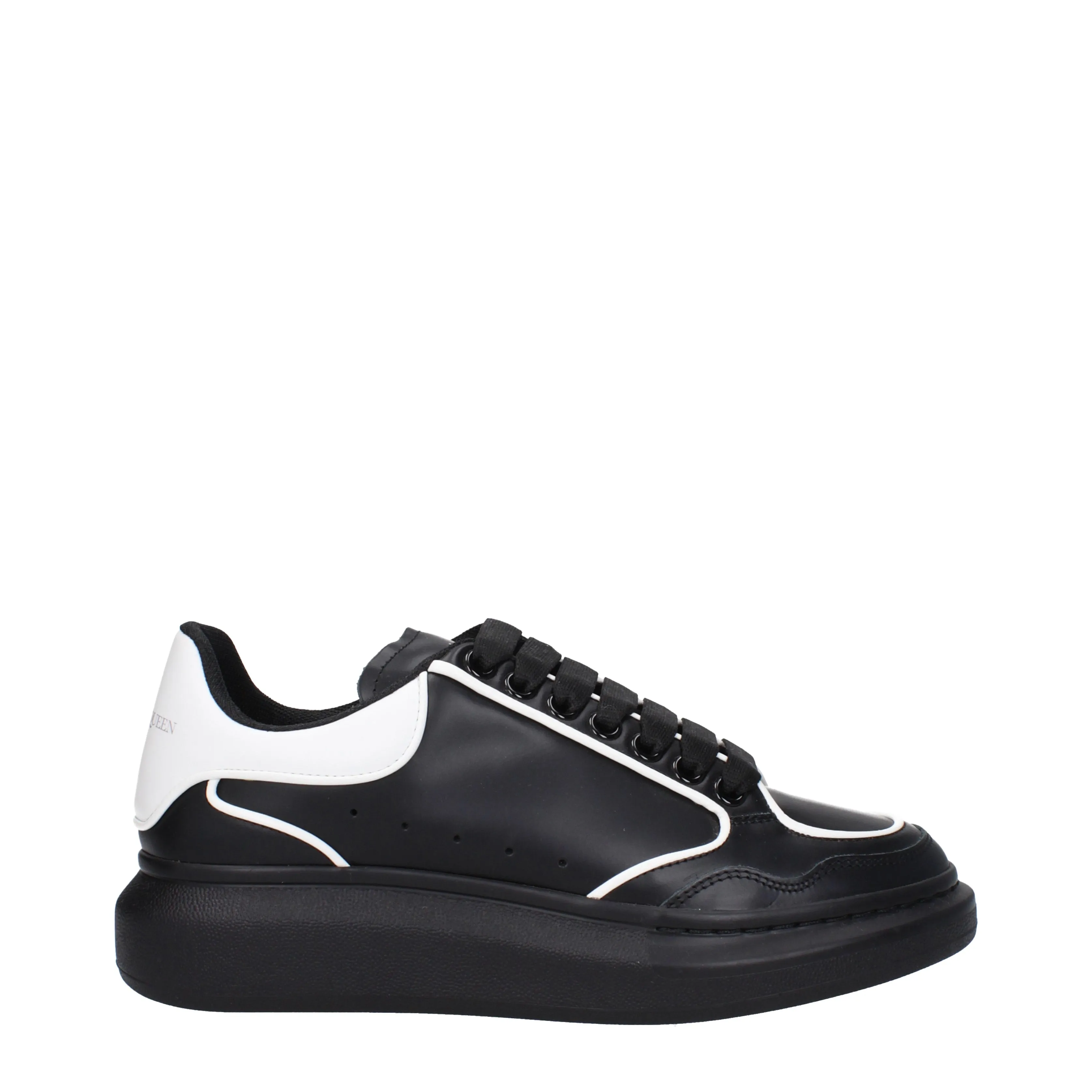 Alexander McQueen Sneakers Oversize Uomo Pelle Nero/Bianco