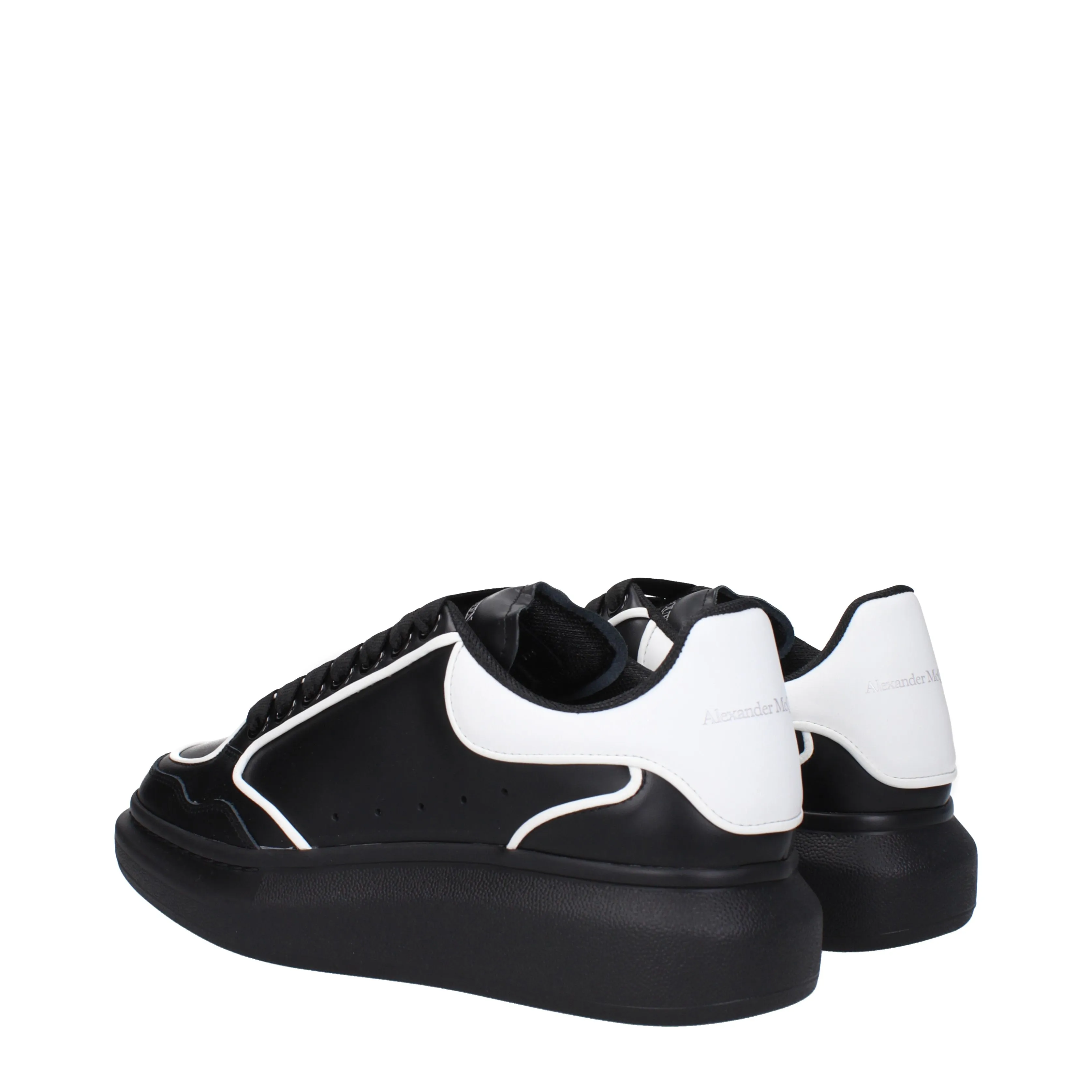 Alexander McQueen Sneakers Oversize Uomo Pelle Nero/Bianco