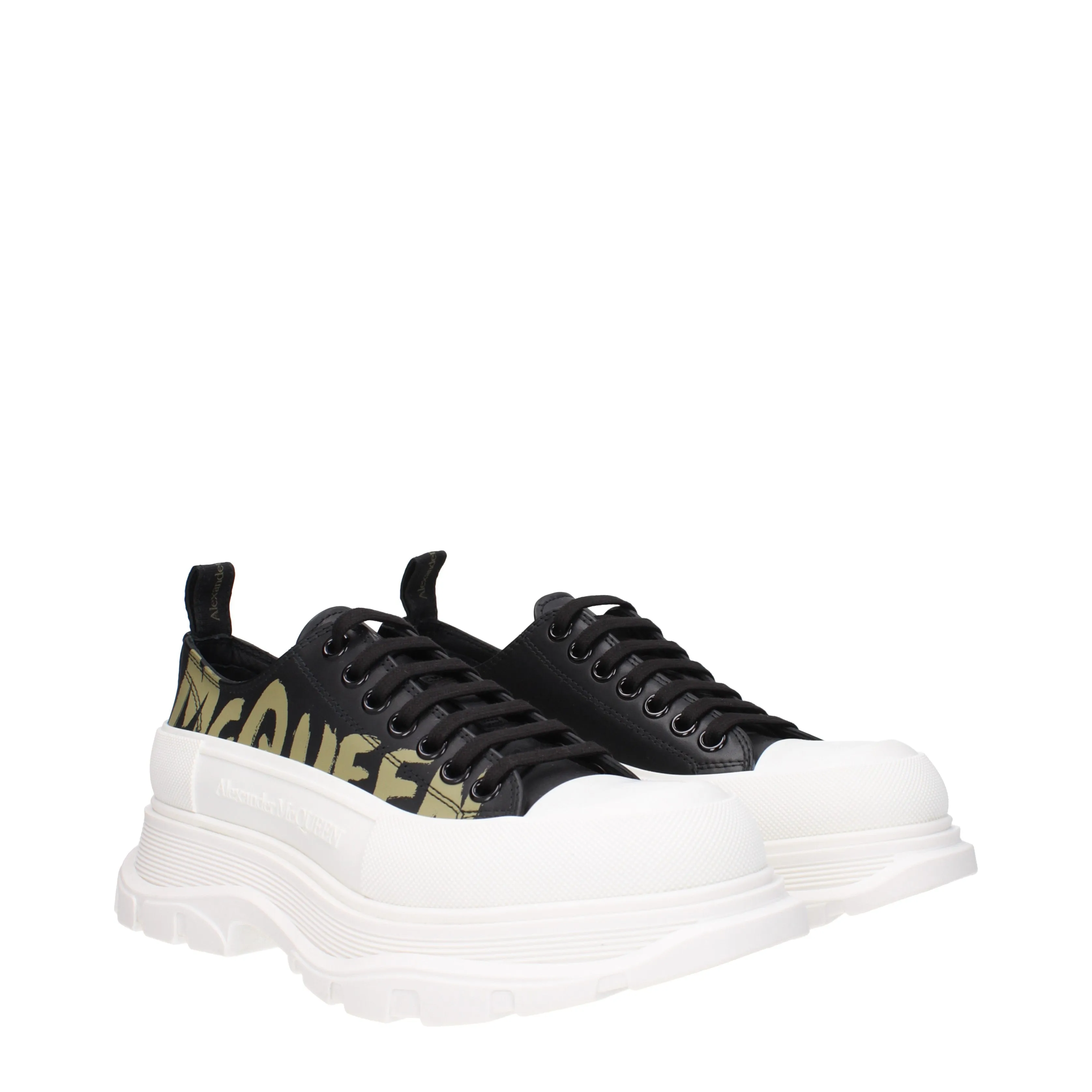 Alexander McQueen Sneakers Uomo Pelle Nero/Cachi