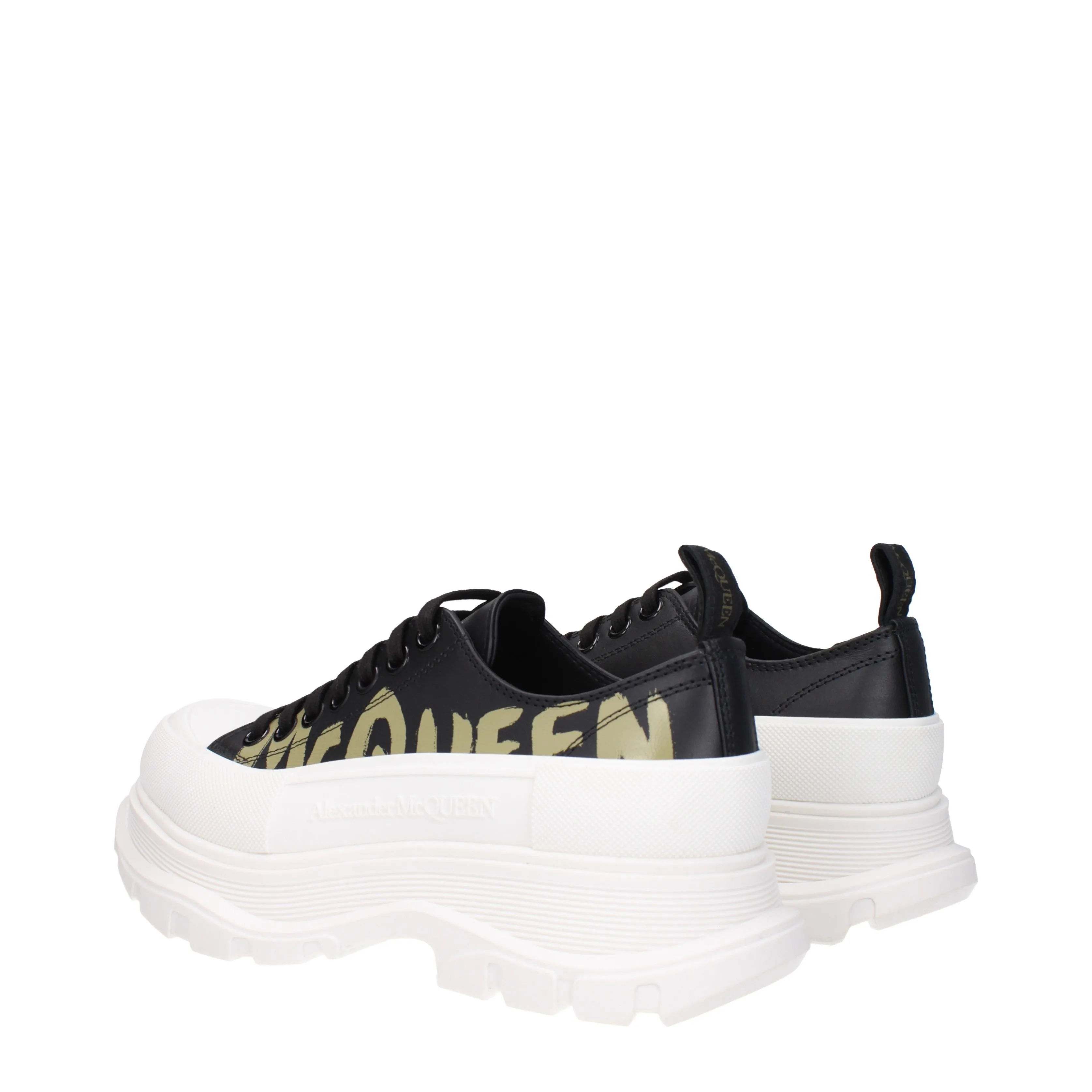 Alexander McQueen Sneakers Uomo Pelle Nero/Cachi