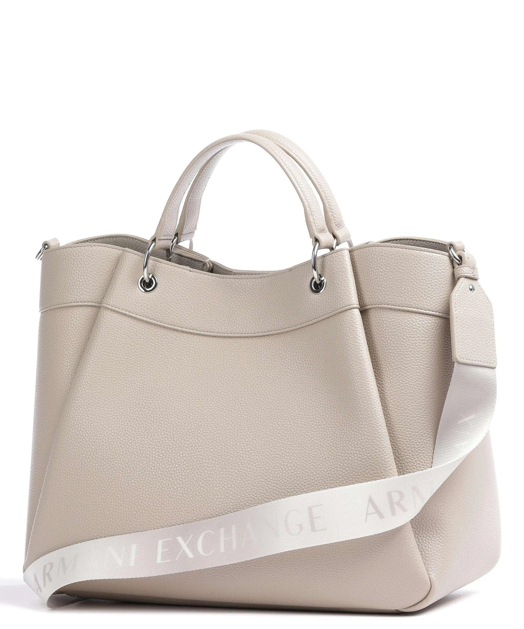  Armani Exchange Wave L Borsa a mano pelle sintetica beige  