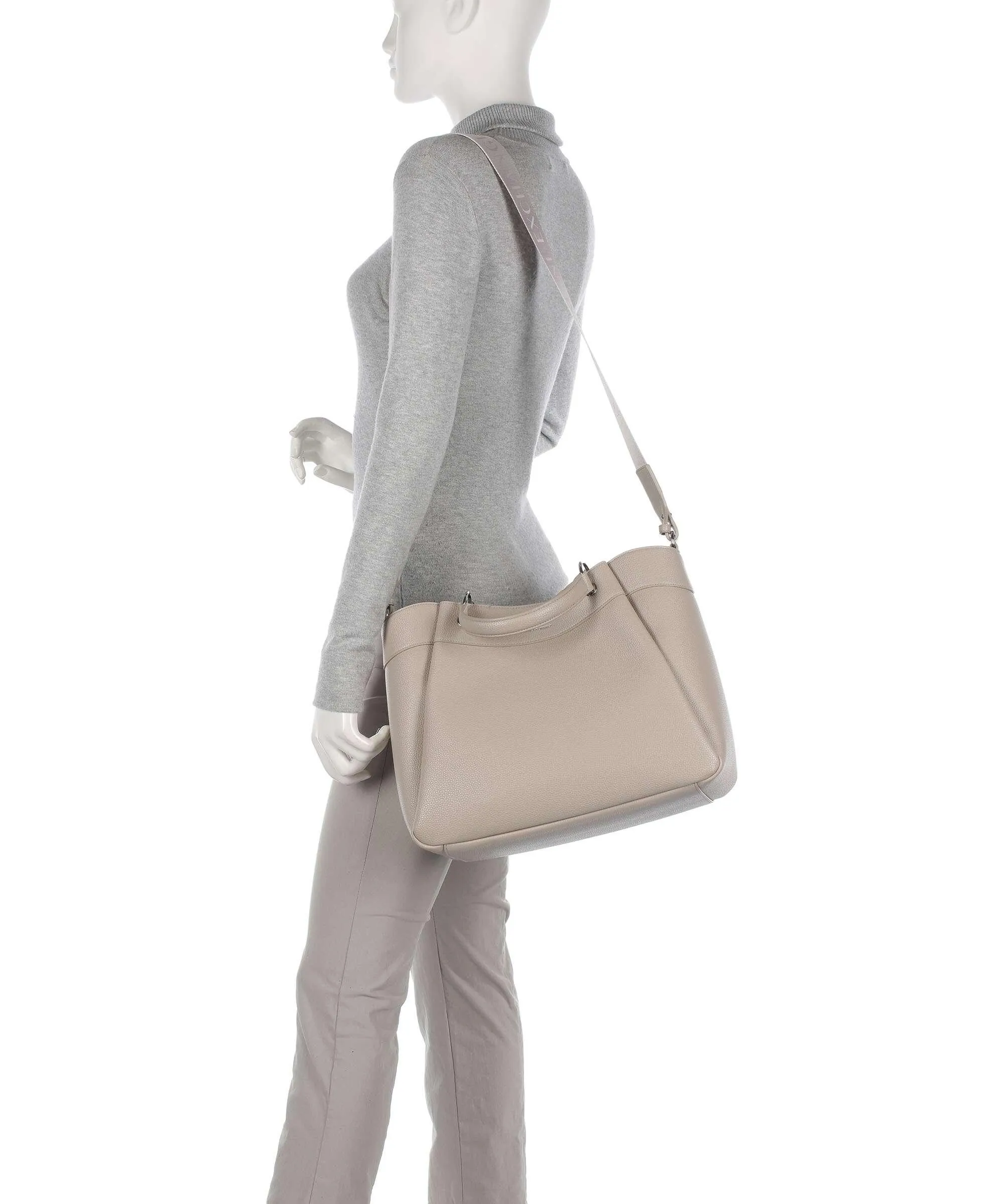  Armani Exchange Wave L Borsa a mano pelle sintetica beige  