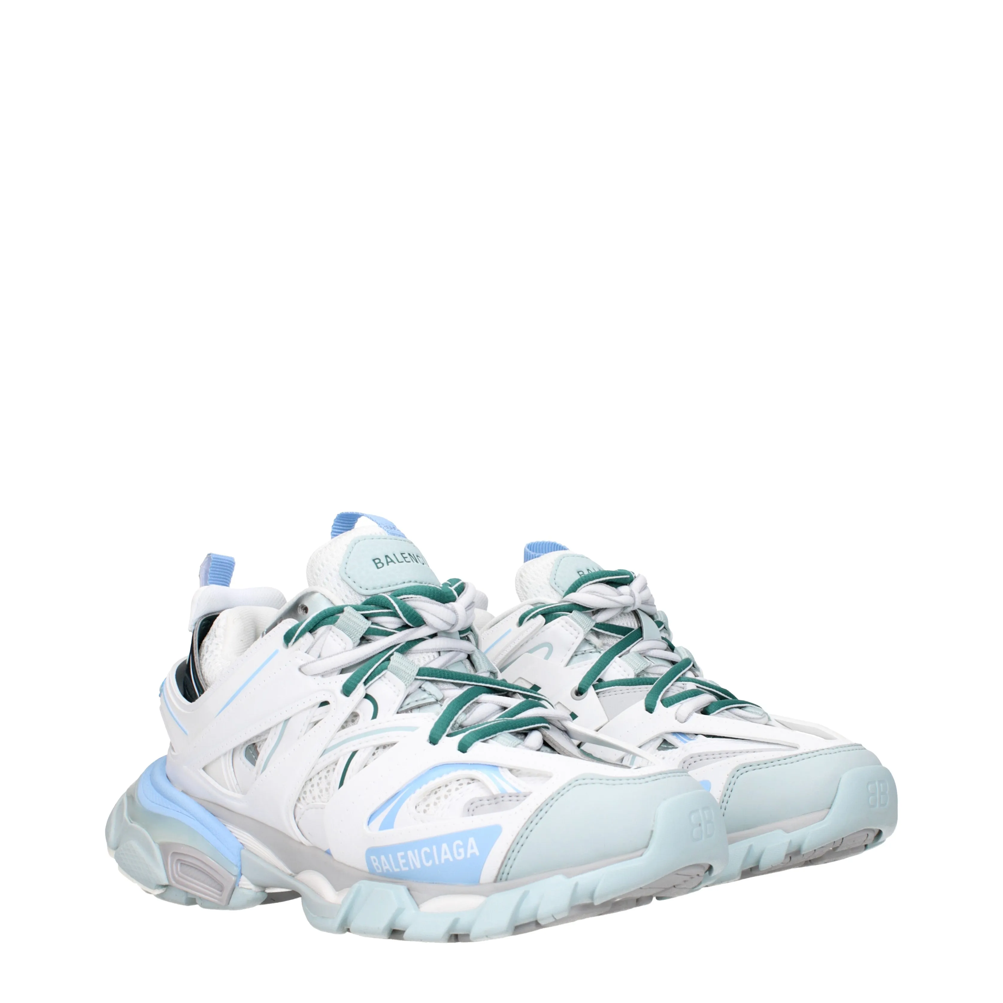 Balenciaga Sneakers Track Donna Pelle Bianco/Celeste