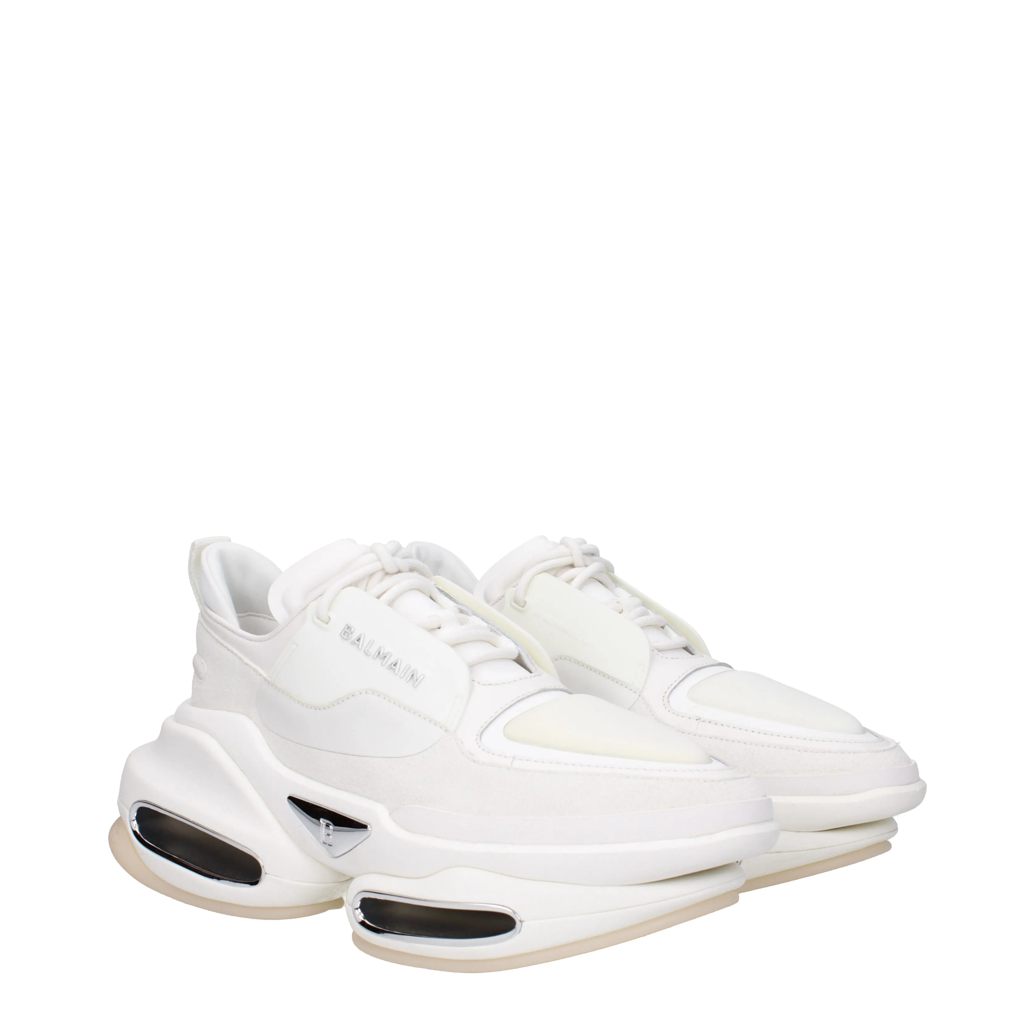 Balmain Sneakers Uomo Camoscio Bianco