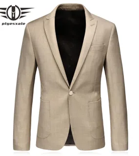 Blazer kaki Uomo Primavera Giacca da uomo casual da uomo di alta qualità Elegante un bottone 5xl Business formale Chaqueta Hombr