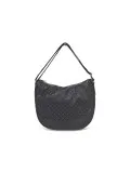 Borsa a tracolla Gherardini SOFTY HOBO EXCALIBUR in tessuto e pelle nero