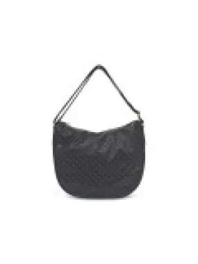 Borsa a tracolla Gherardini SOFTY HOBO EXCALIBUR in tessuto e pelle nero