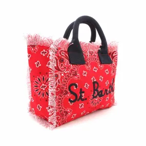 Borsa In Canvas Bandana Rossa