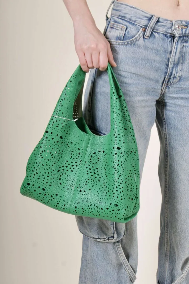 Borsa Traforata Small – Verde