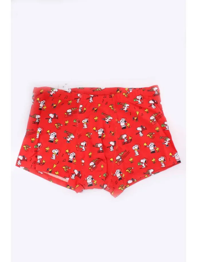 Boxer intimo stampa Peanuts Natale