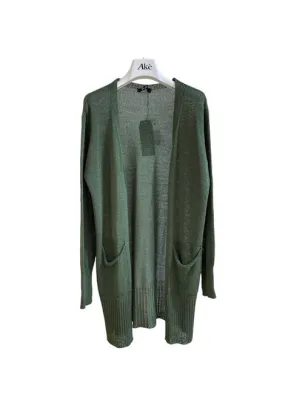 Cardigan donna fettuccia BD87029 verde militare