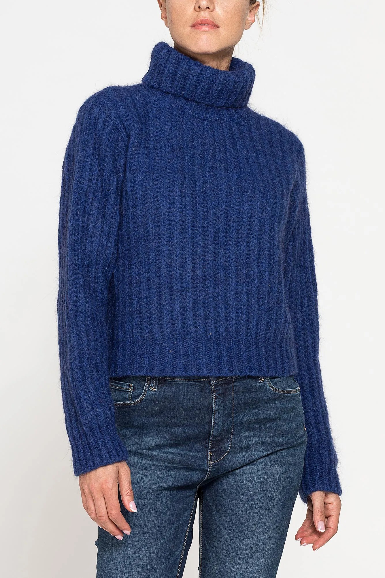 Carrera  ---------    ------------Maglione dolcevita crop - Blu cobalto