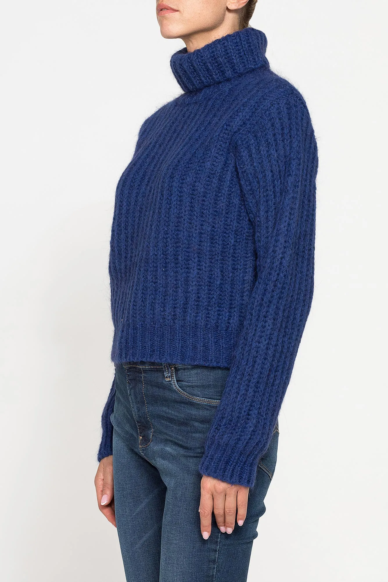 Carrera  ---------    ------------Maglione dolcevita crop - Blu cobalto