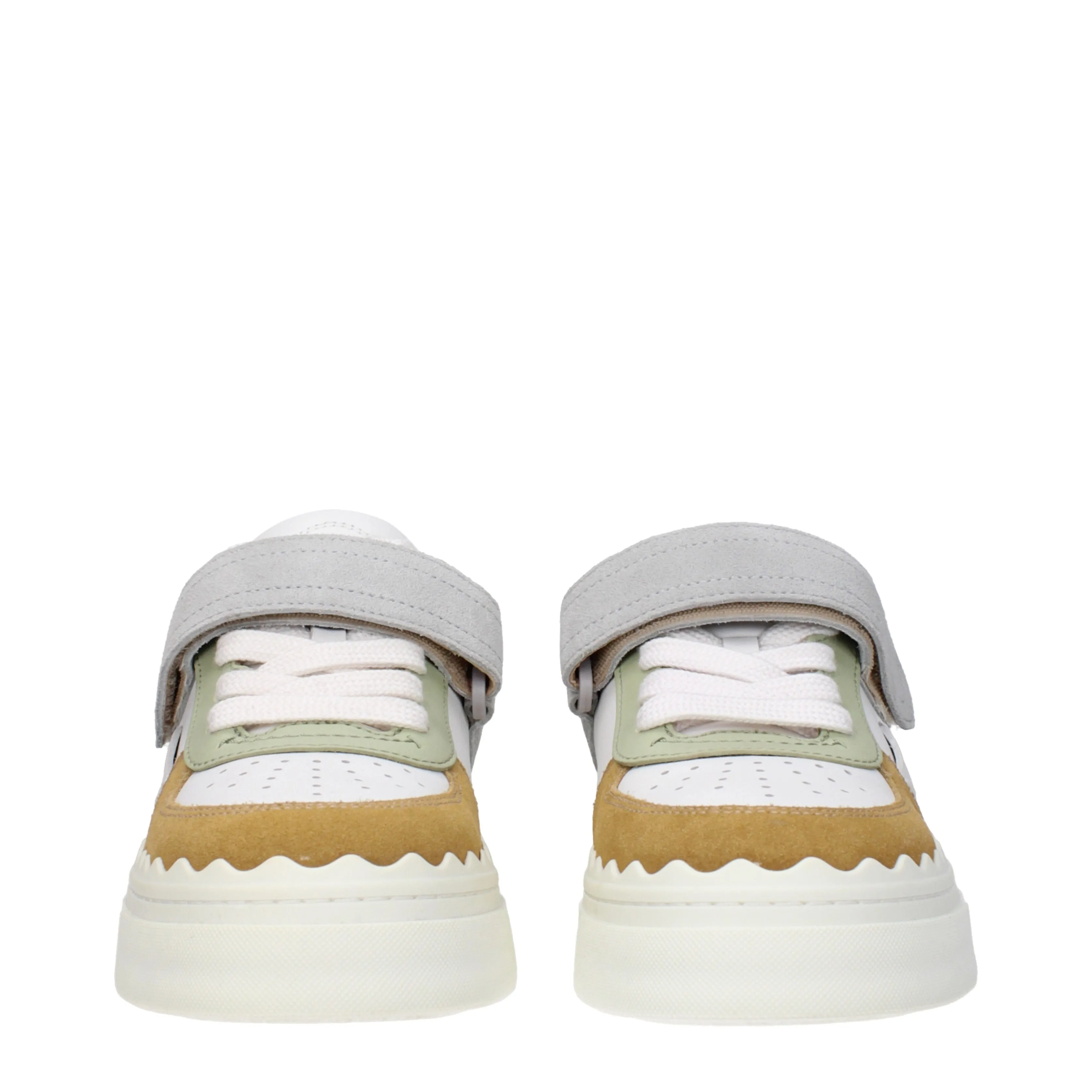 Chloé Sneakers Lauren Donna Pelle Bianco/Grigio