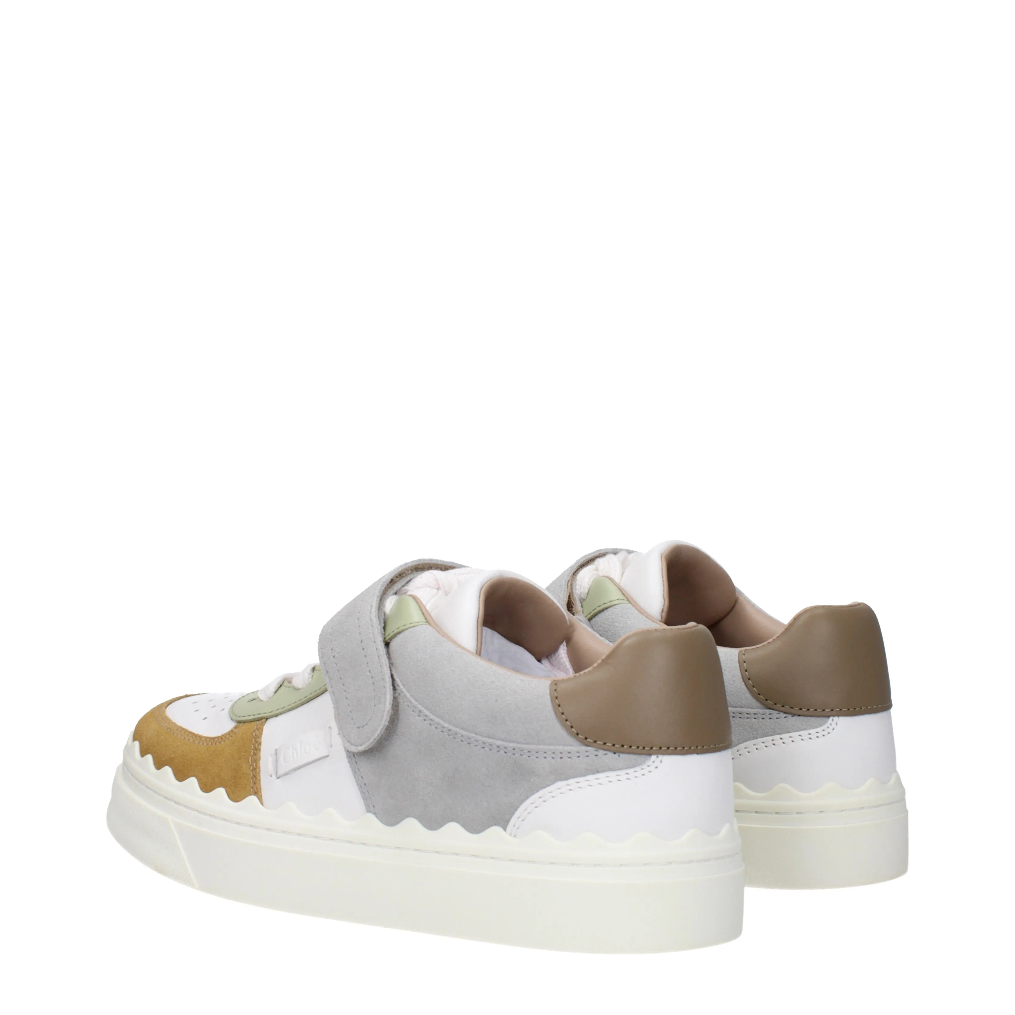 Chloé Sneakers Lauren Donna Pelle Bianco/Grigio