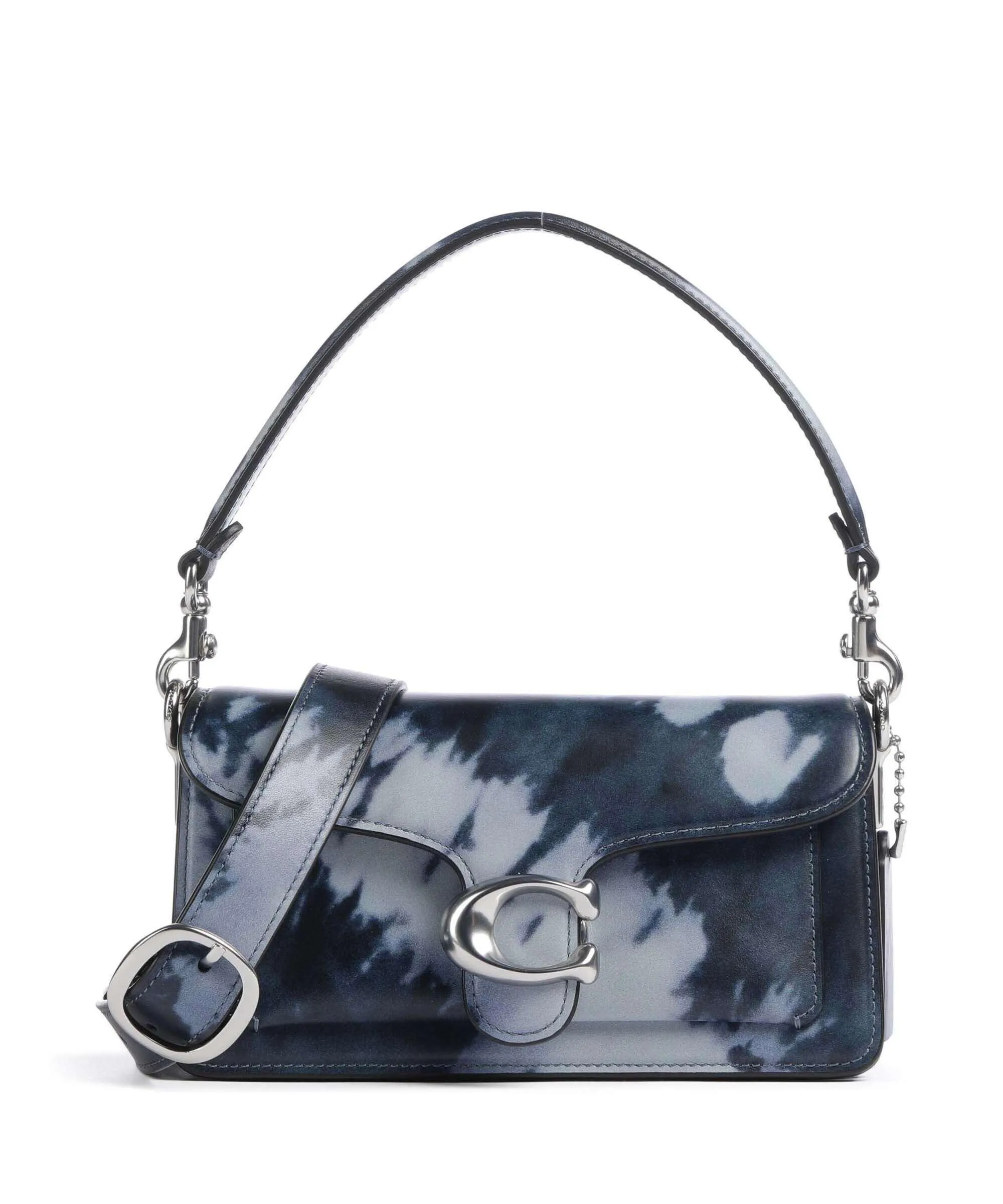  Coach Tabby 20 Borsa a tracolla pelle a grana fine navy  