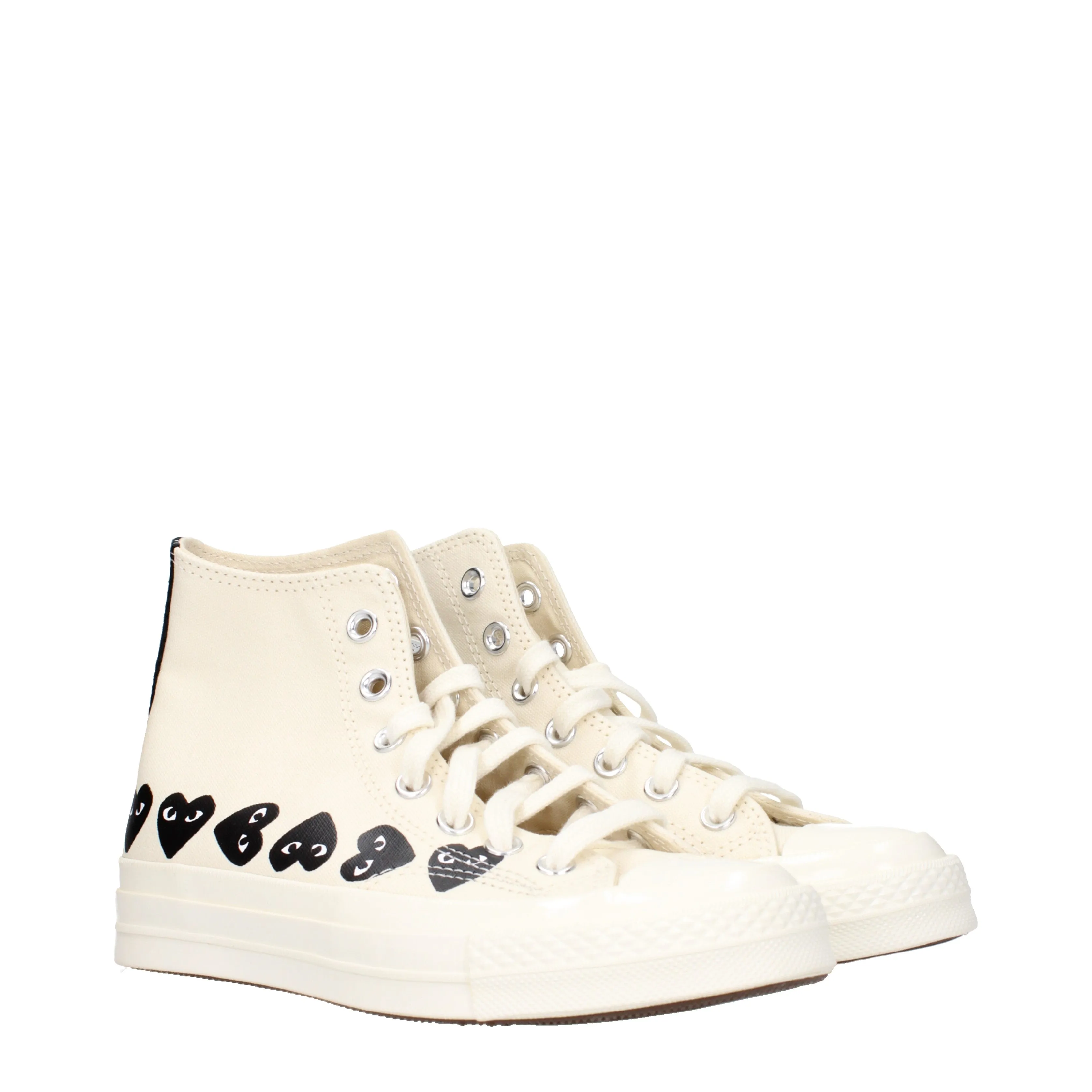 Comme des Garon Sneakers Converse Donna Tessuto Beige/Nero