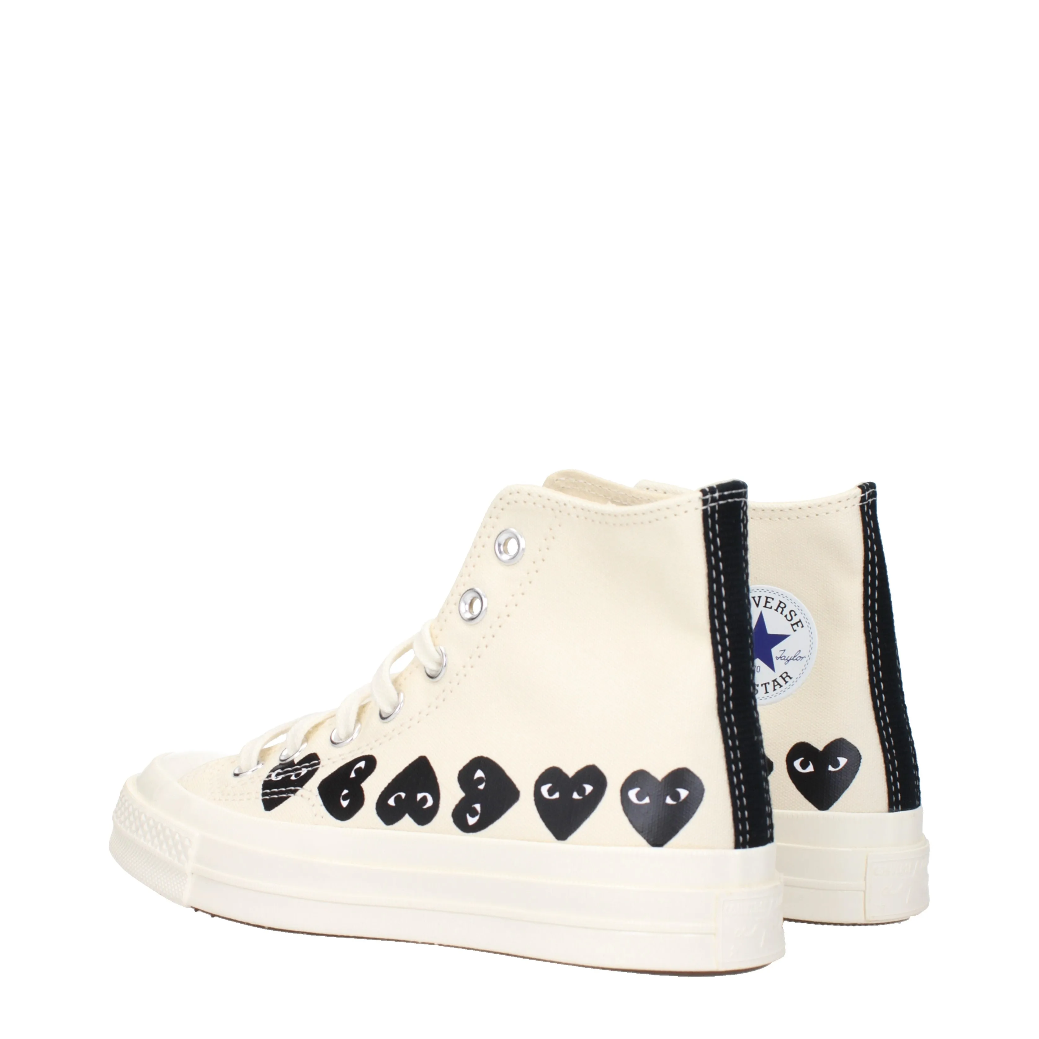 Comme des Garon Sneakers Converse Donna Tessuto Beige/Nero