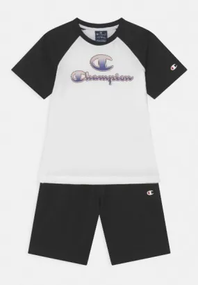 Completo Bambino Champion 305987 WHT Bianco Nero