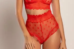 Completo intimo Tefe, rosso