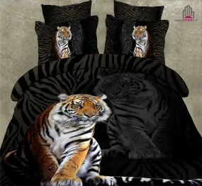 Completo Letto Tiger Black - Dream Shop