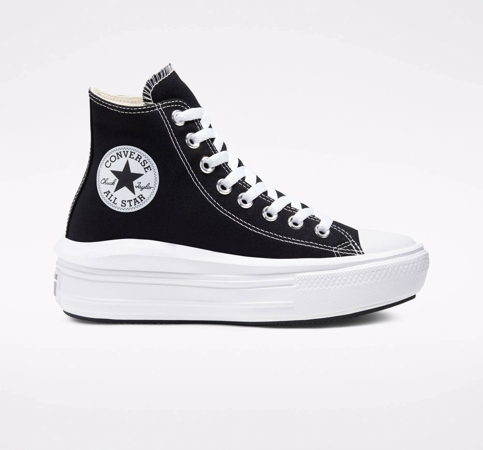 Converse women's Chuck Taylor All Star Move high ankle sneakers shoe 568497C black white