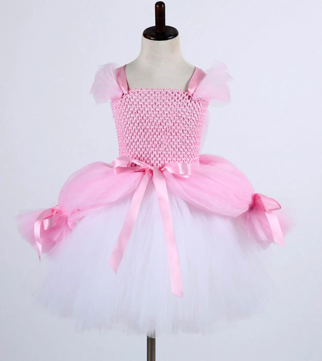 Costume da Aurora rosa per ragazze Vestito da tutu per la bella addormentata Vestito per Halloween per bambini Abiti da principe