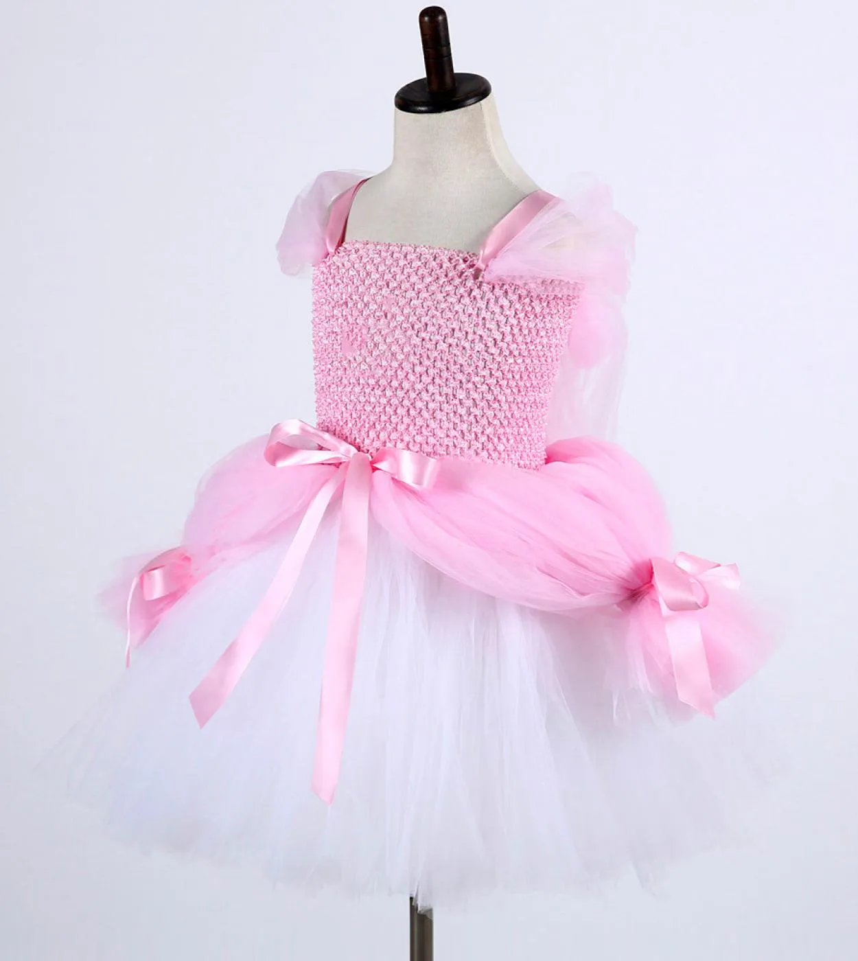 Costume da Aurora rosa per ragazze Vestito da tutu per la bella addormentata Vestito per Halloween per bambini Abiti da principe