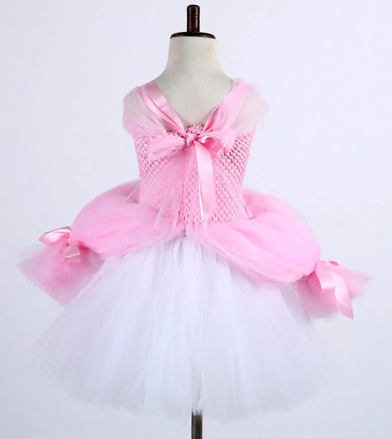 Costume da Aurora rosa per ragazze Vestito da tutu per la bella addormentata Vestito per Halloween per bambini Abiti da principe