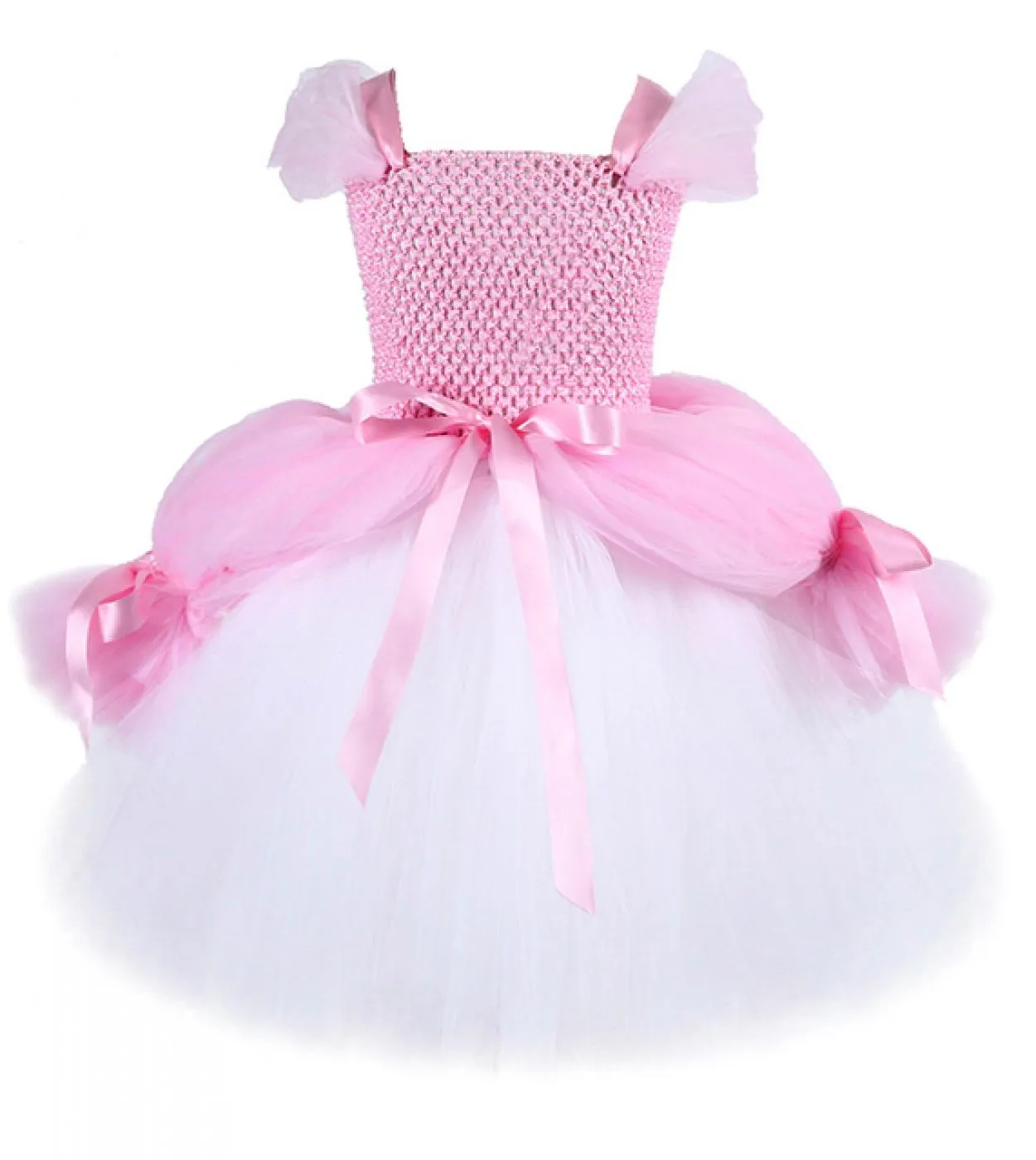 Costume da Aurora rosa per ragazze Vestito da tutu per la bella addormentata Vestito per Halloween per bambini Abiti da principe