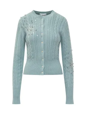 DES PHEMMES Cardigan con Strass  